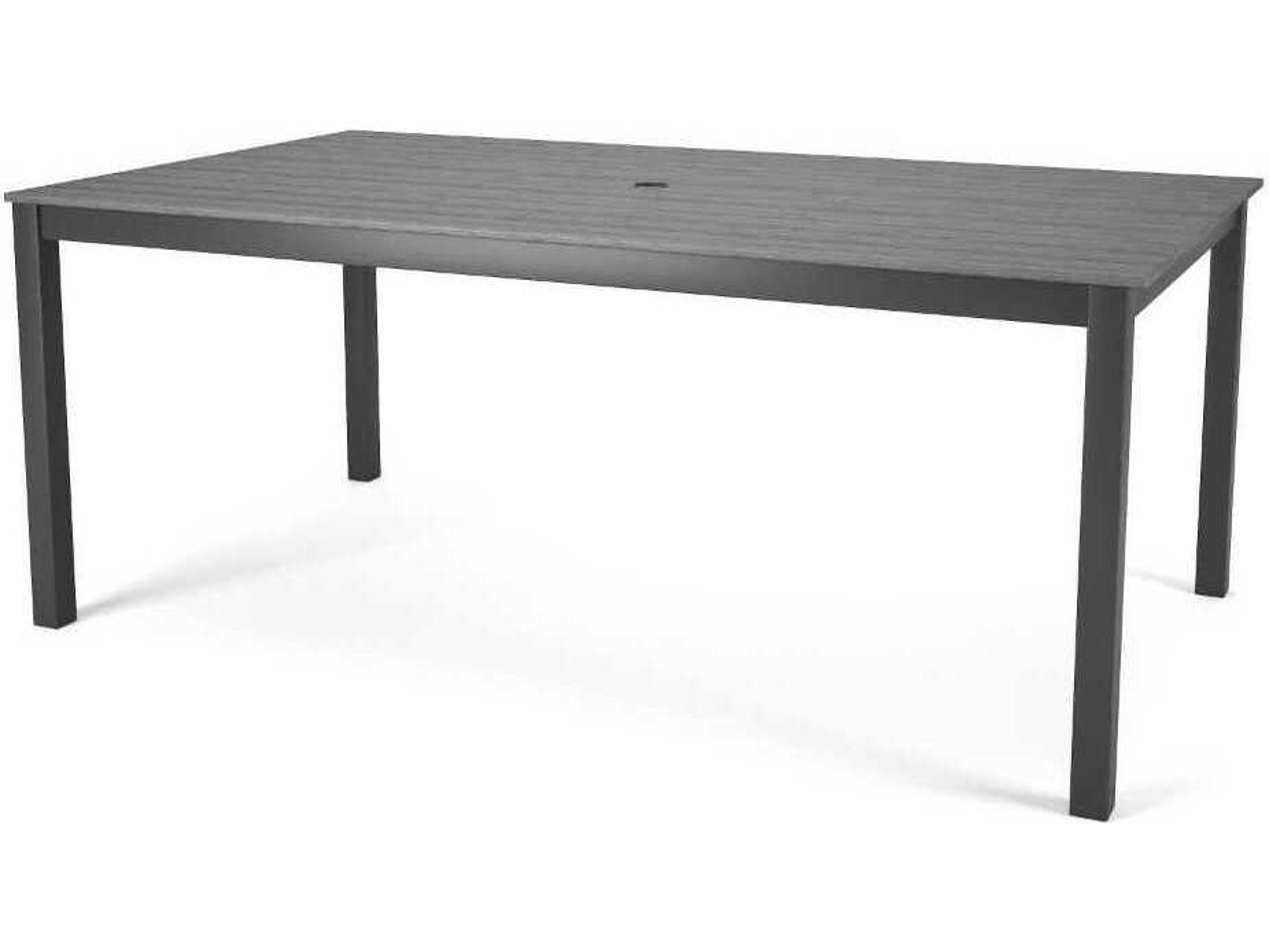 Forever Patio Ravello Dark Aluminum Rectangular Duraboard Top Dining Table