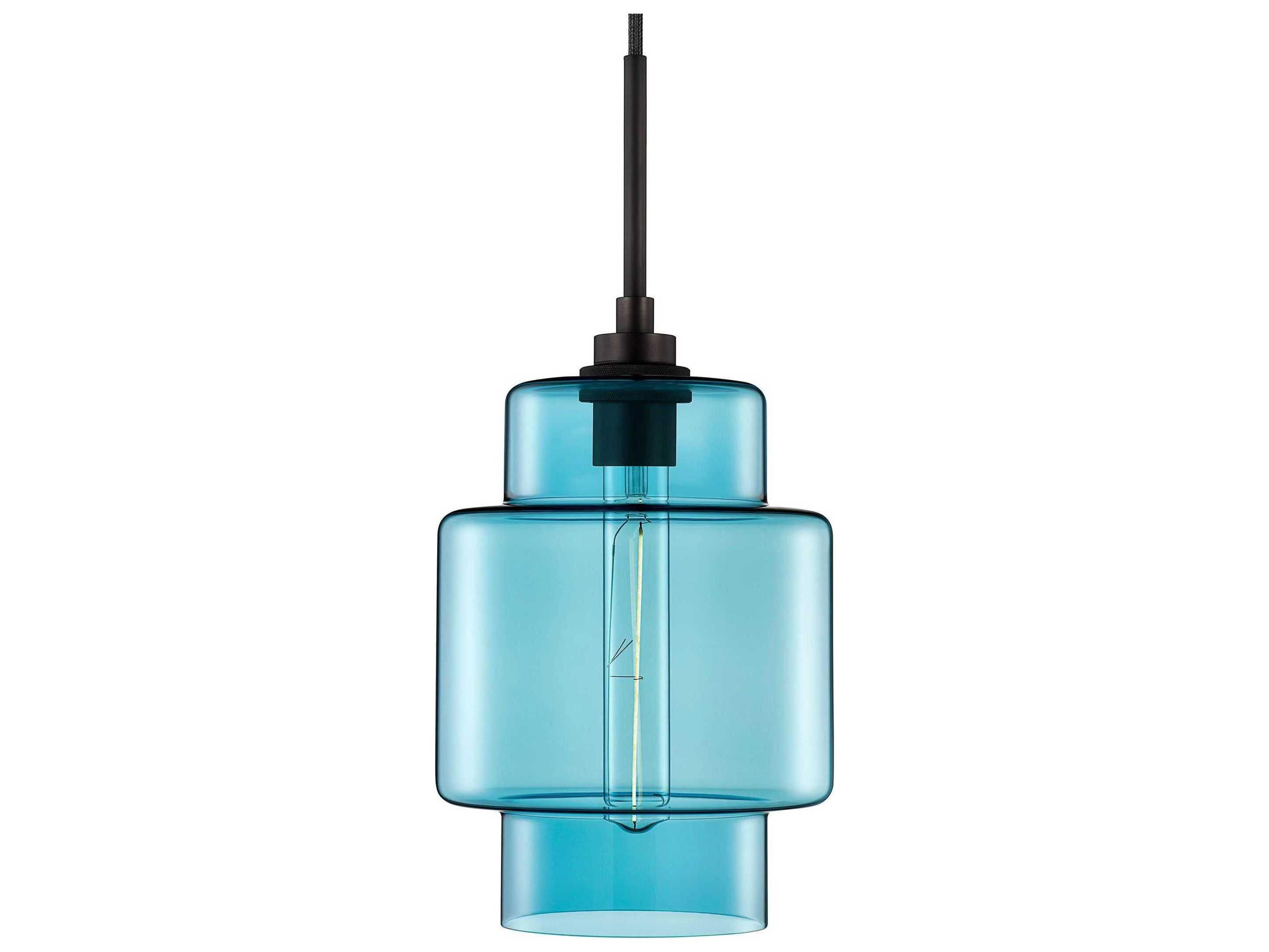 Niche Crystalline Axia 1-Light Condesa Blue Tiered Mini Pendant