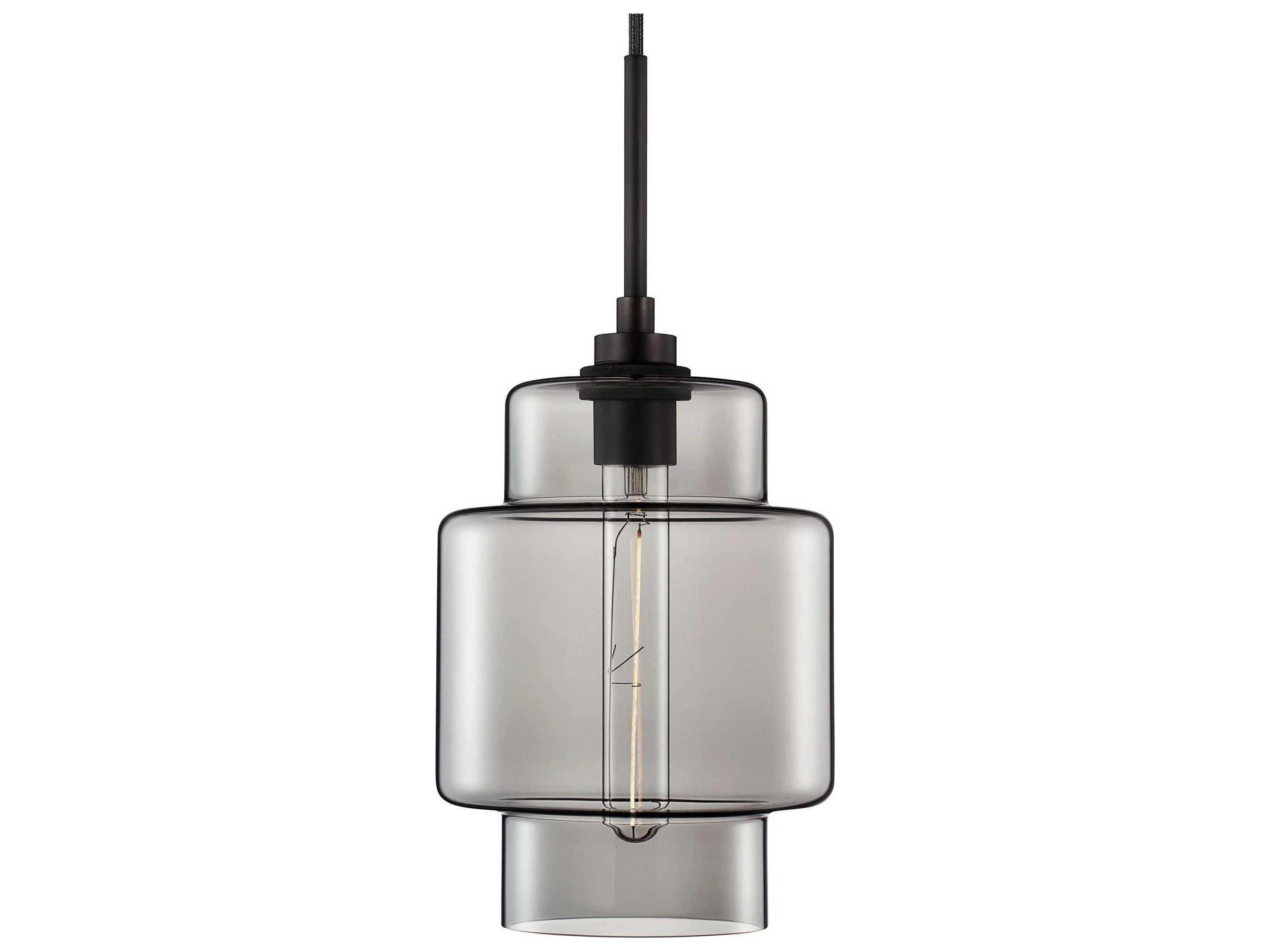 Niche Crystalline Axia 1-Light Gray Tiered Mini Pendant