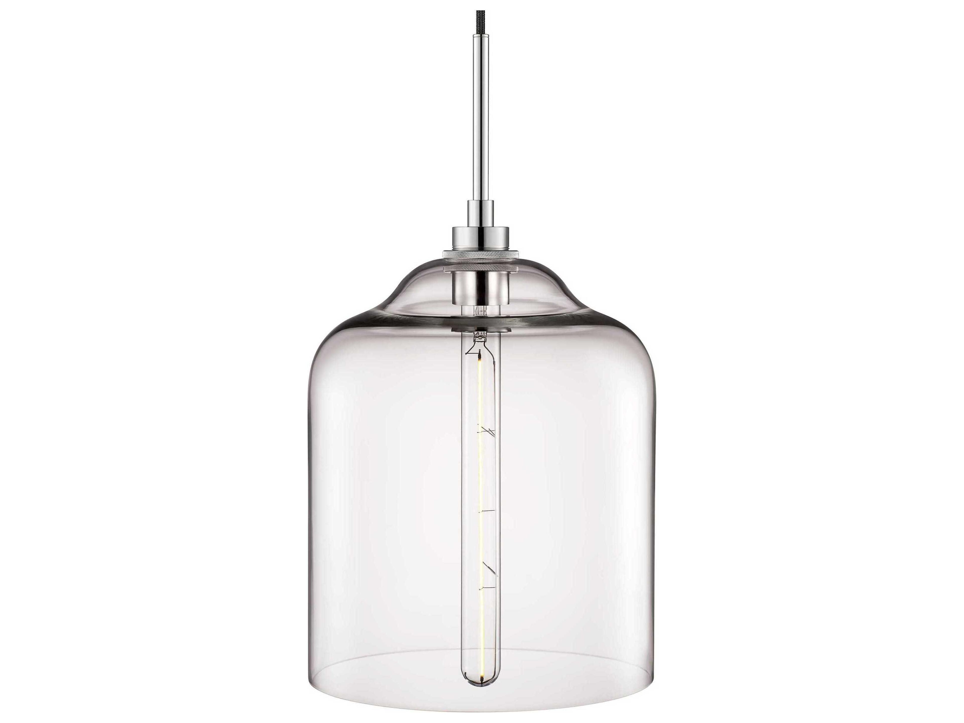 Niche Silica Bell Jar 1-Light Clear Mini Pendant