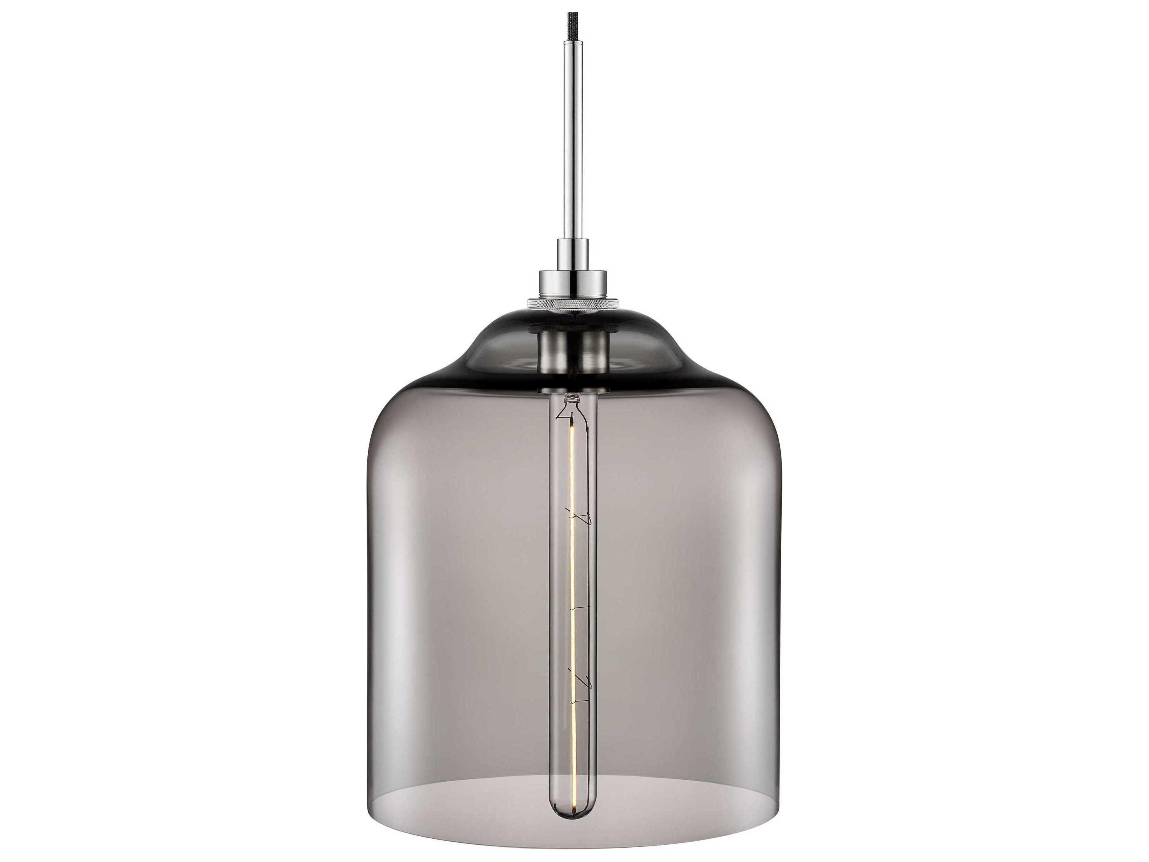 Niche Silica Bell Jar 1-Light Gray Mini Pendant