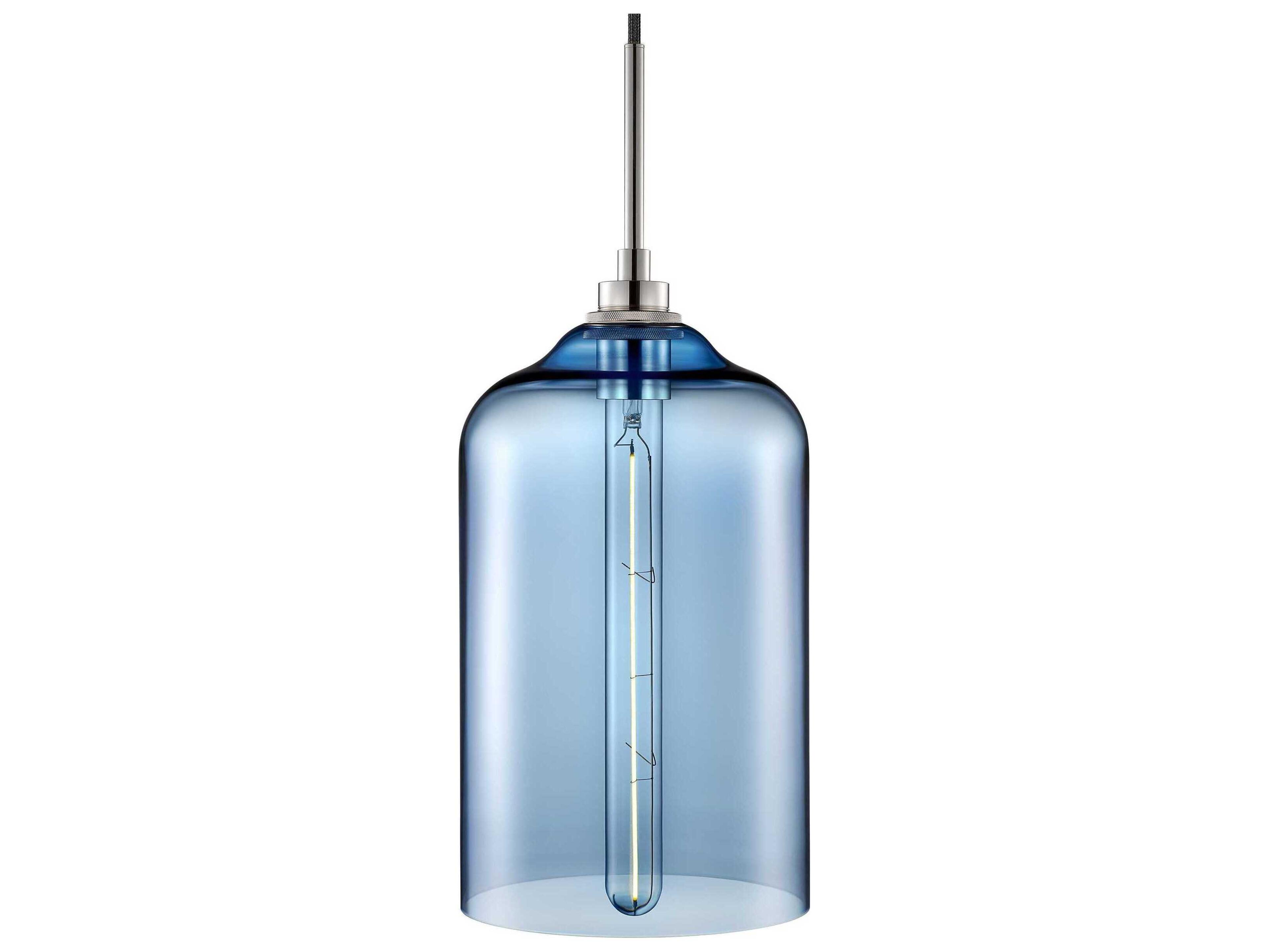 Niche Silica Bella 1-Light Sapphire Blue Bell Mini Pendant