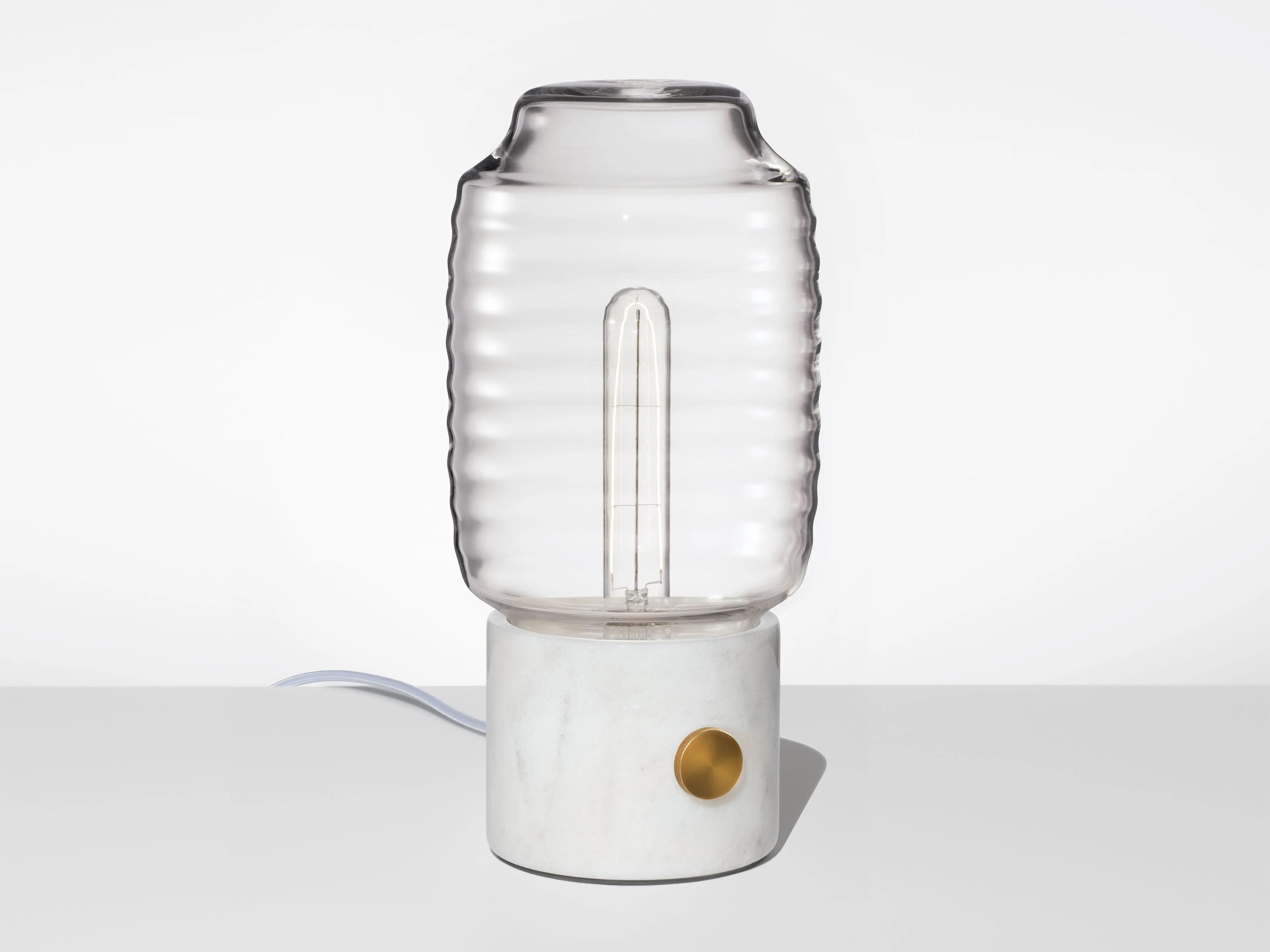 Niche Ionic Chinois Crystal White Marble Table Lamp