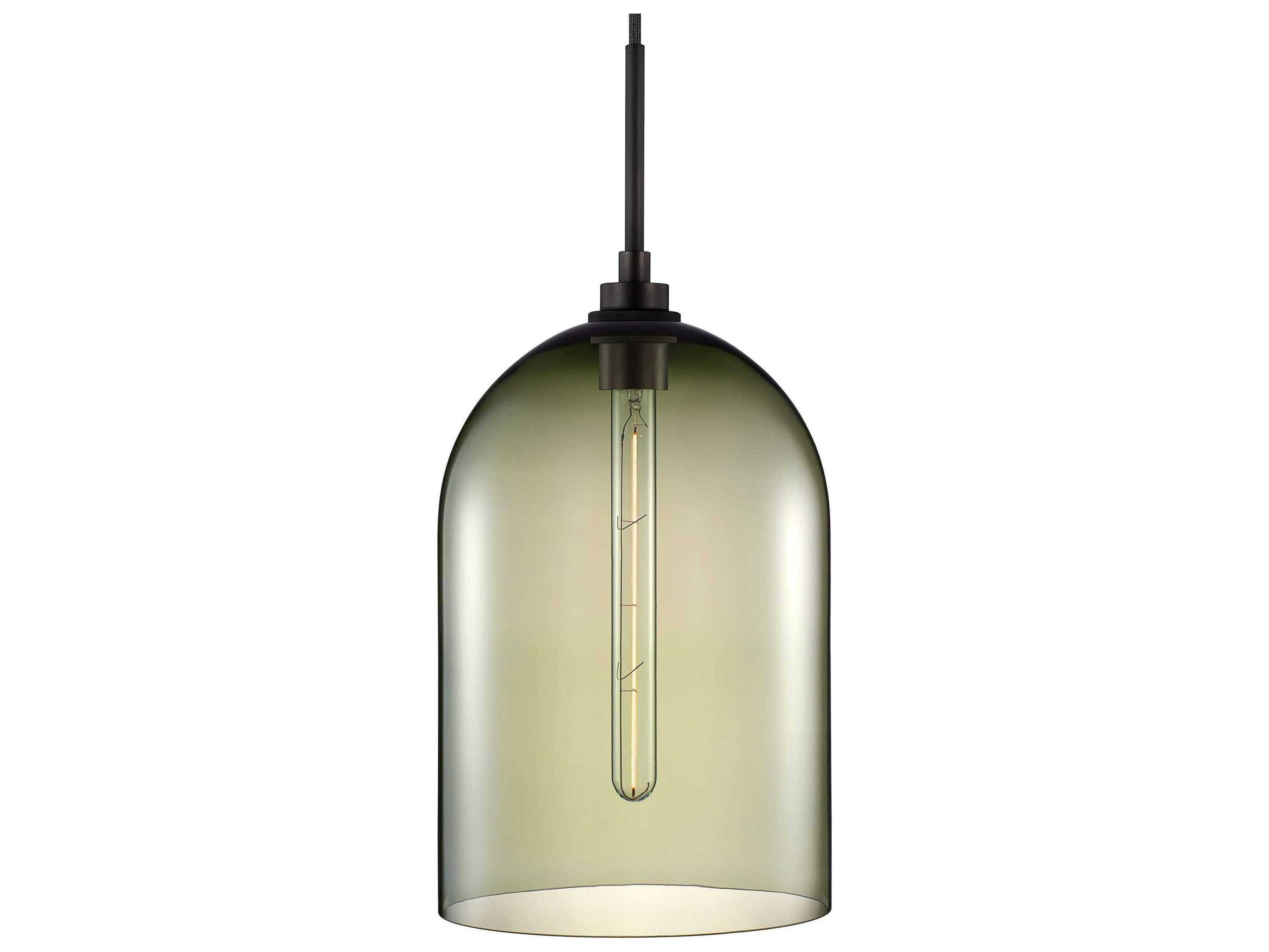 Niche Cloche Grand 1-Light Moss Green Bell Mini Pendant