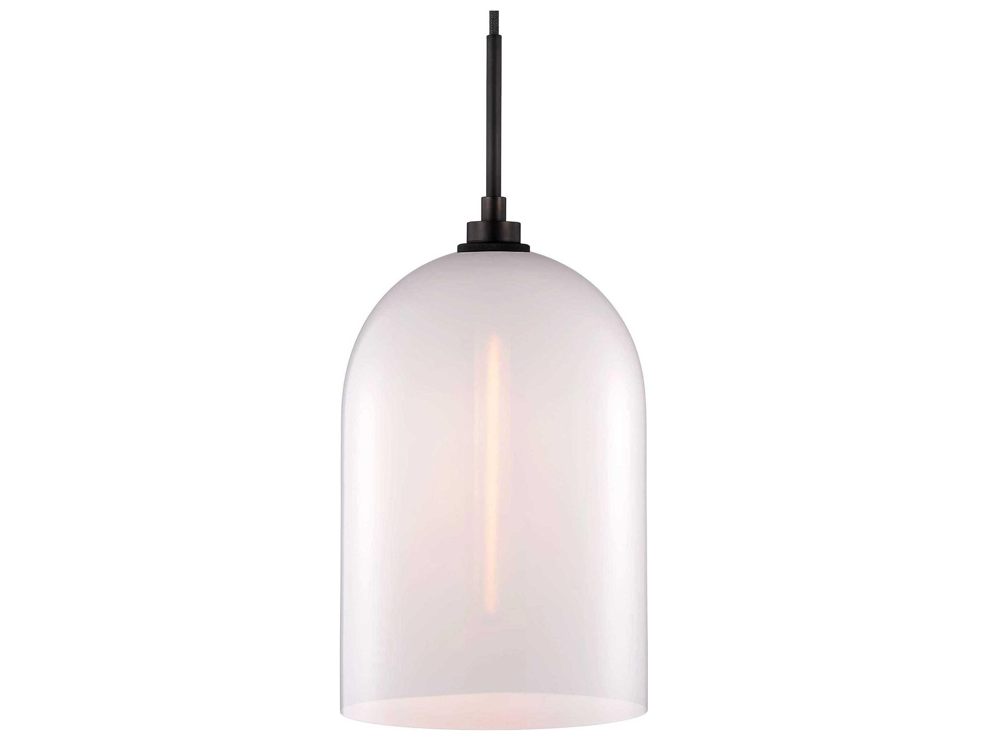 Niche Cloche Grand 1-Light Opaline White Bell Mini Pendant