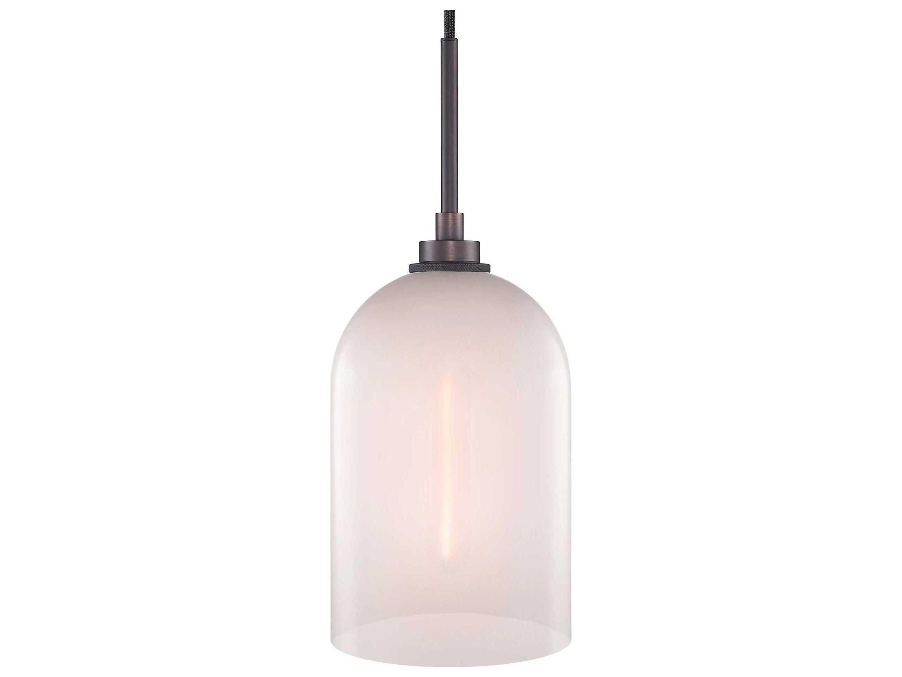 Niche Cloche 1-Light Opaline White Bell Mini Pendant