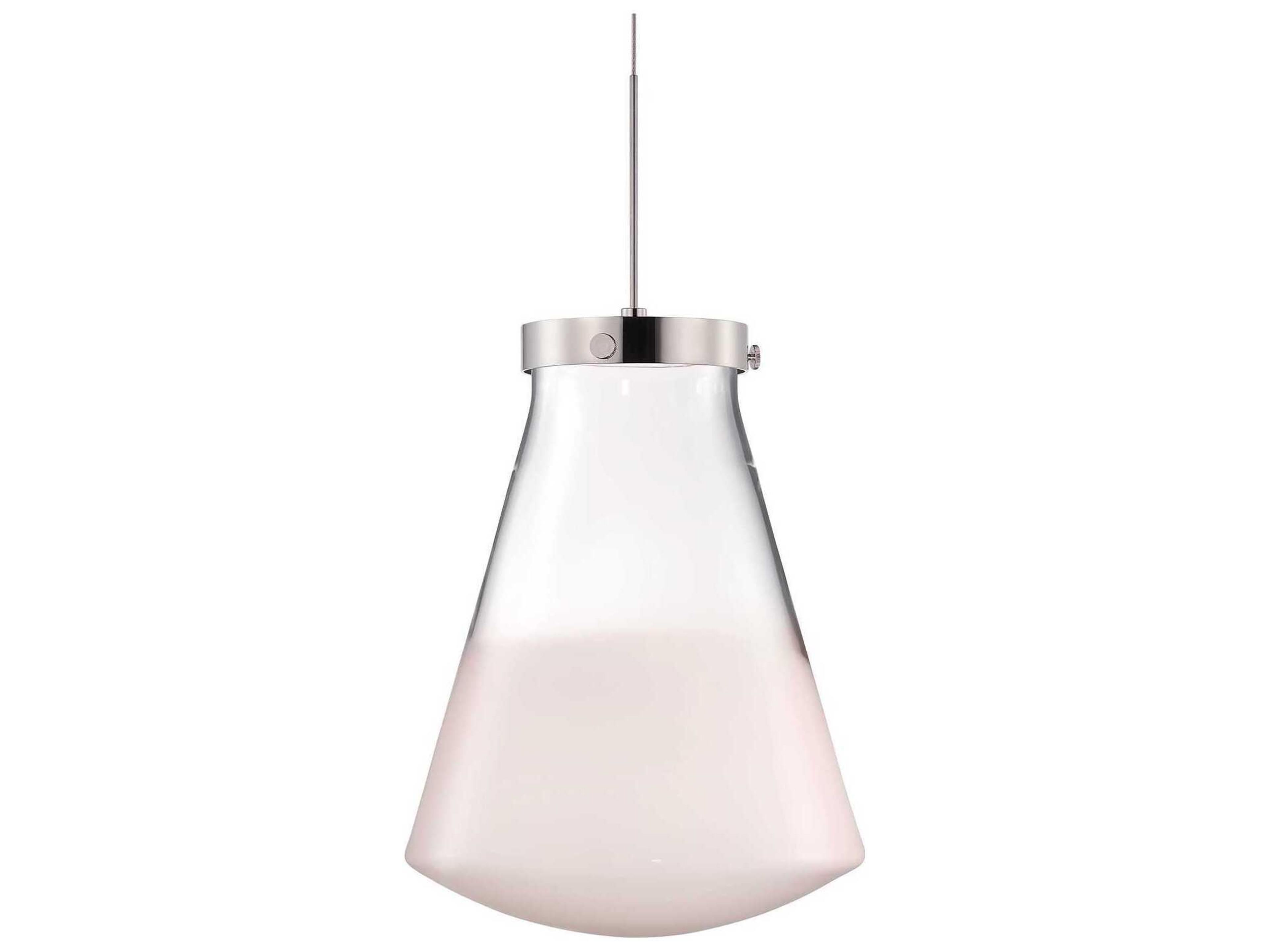 Niche Constellation Flask Petite Opaline Clear White Mini Pendant