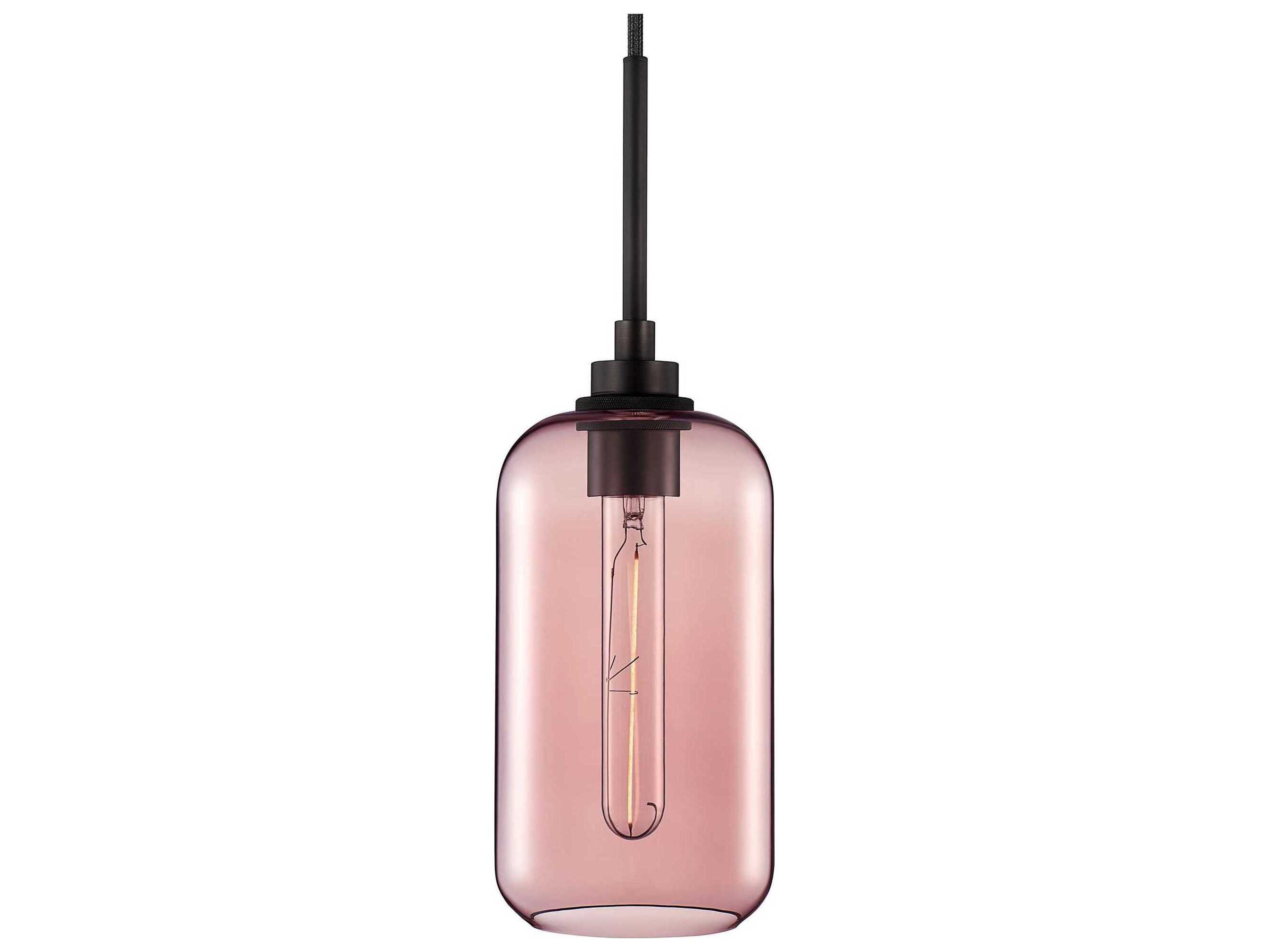 Niche Helio 1-Light Fig Pink Cylinder Mini Pendant