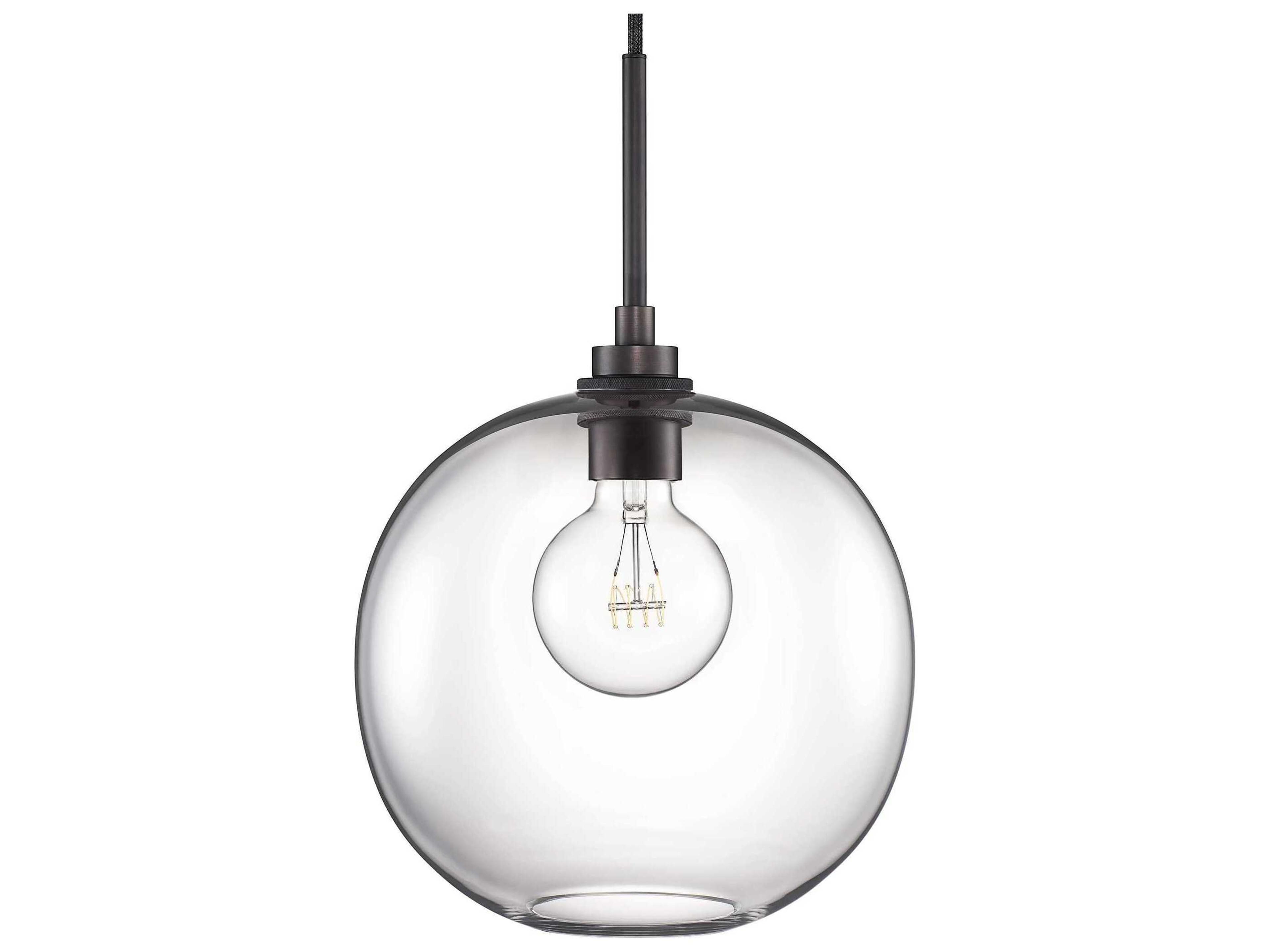 Niche Silica Solitaire 1-Light Clear Globe Mini Pendant