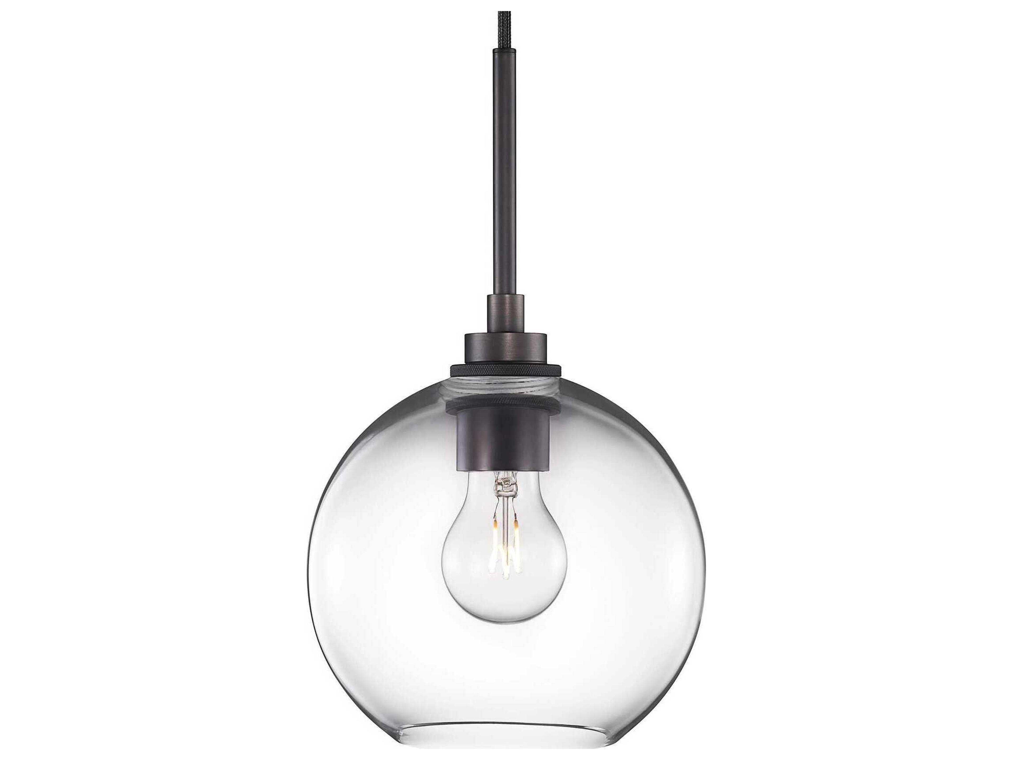 Silica Solitaire Petite 1-Light Clear Globe Mini Pendant