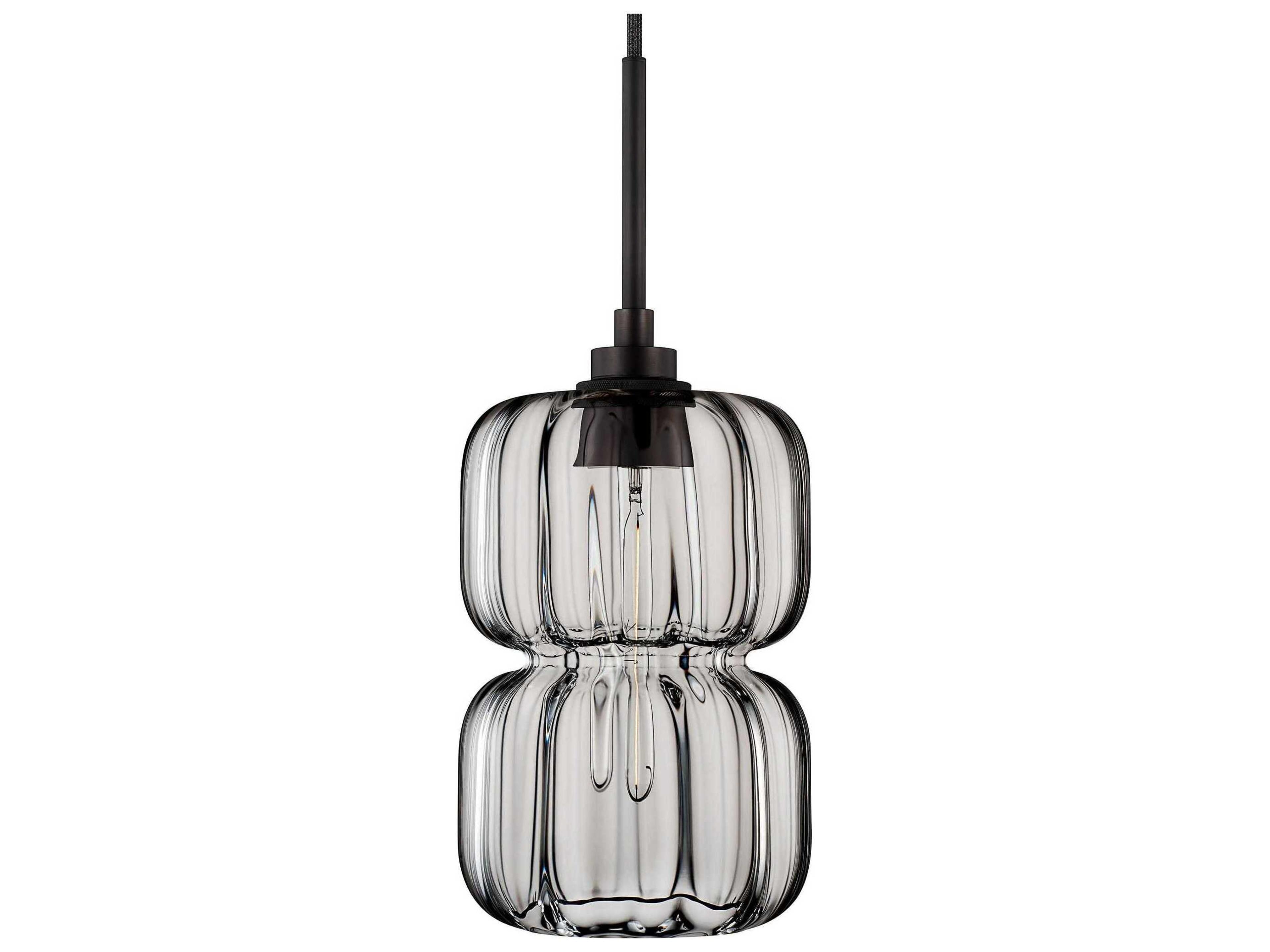 Niche Pinch Optique 1-Light Gray Mini Pendant