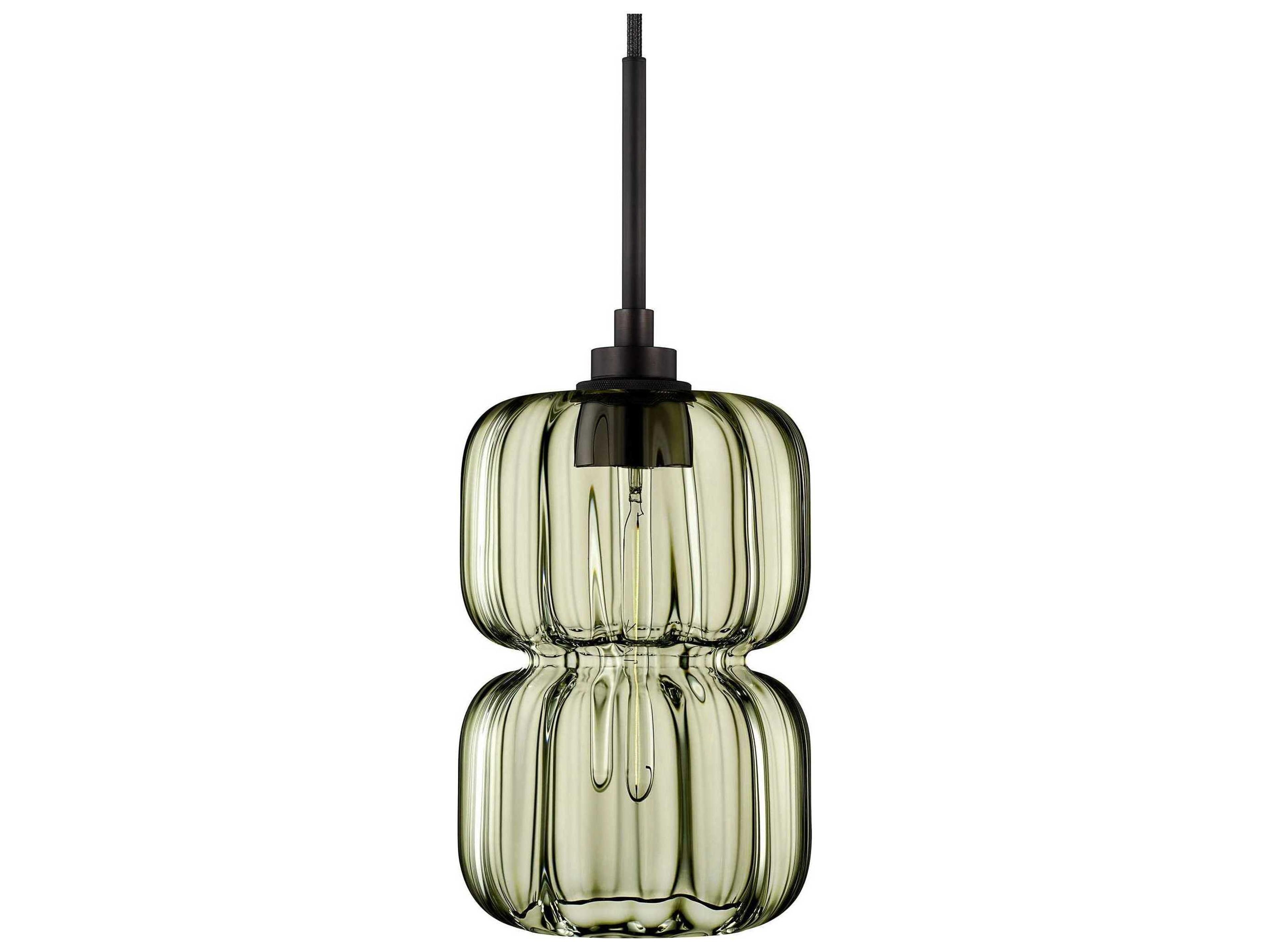Niche Pinch Optique 1-Light Moss Green Mini Pendant