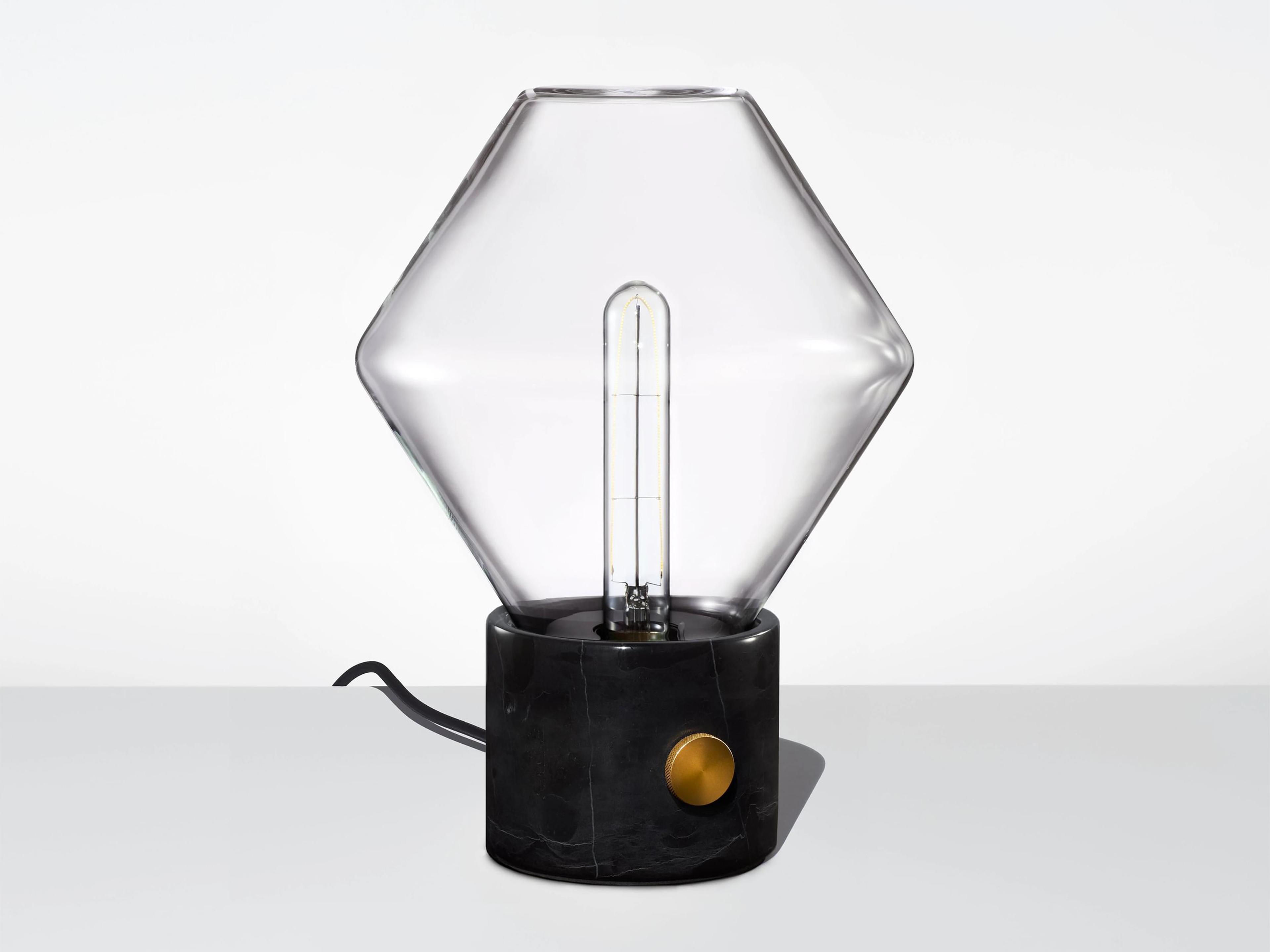 Niche Ionic Crystal Black Marble Table Lamp