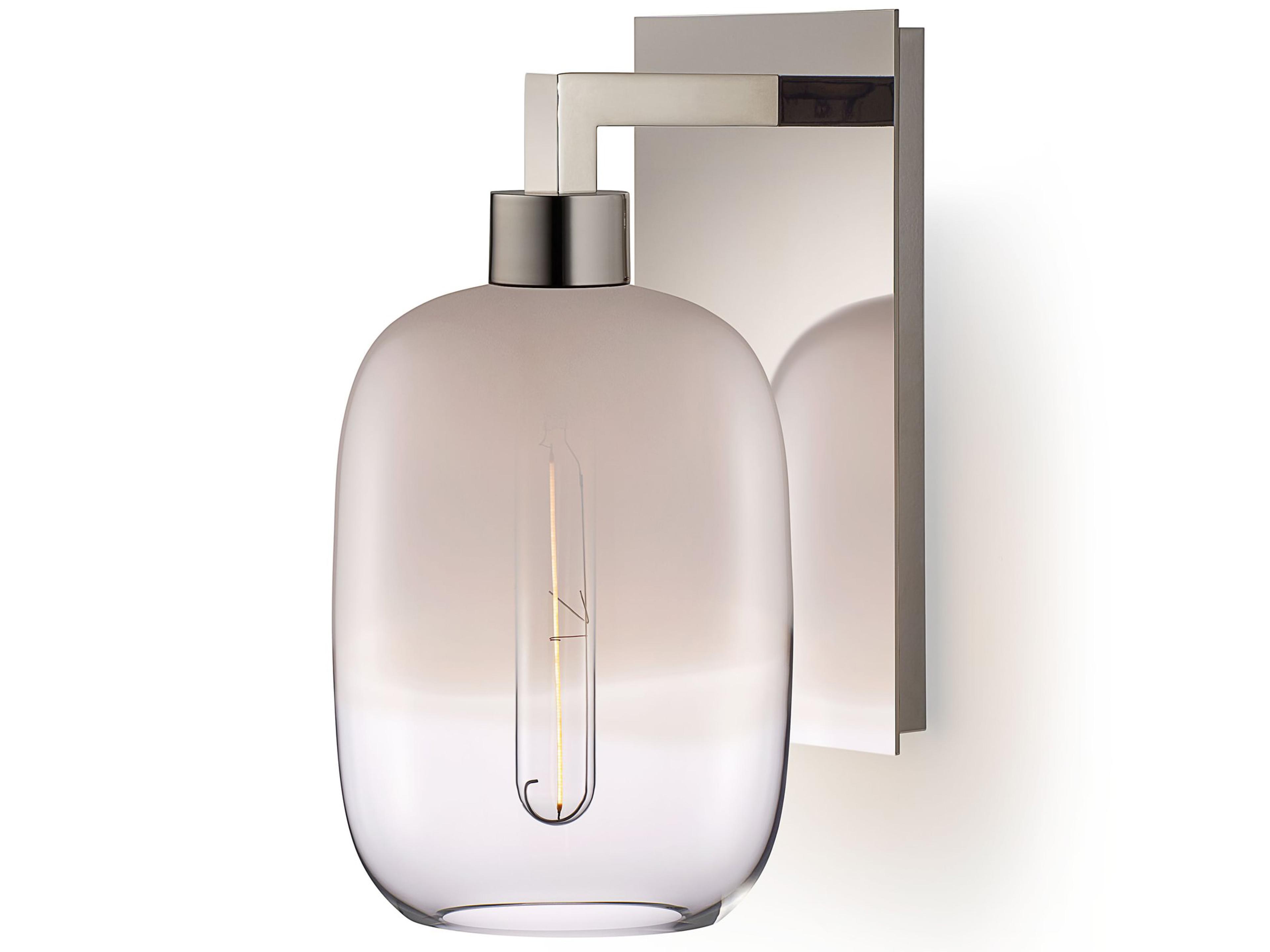 Niche Balon Ombra 1-Light Opaline Clear Gray Wall Sconce