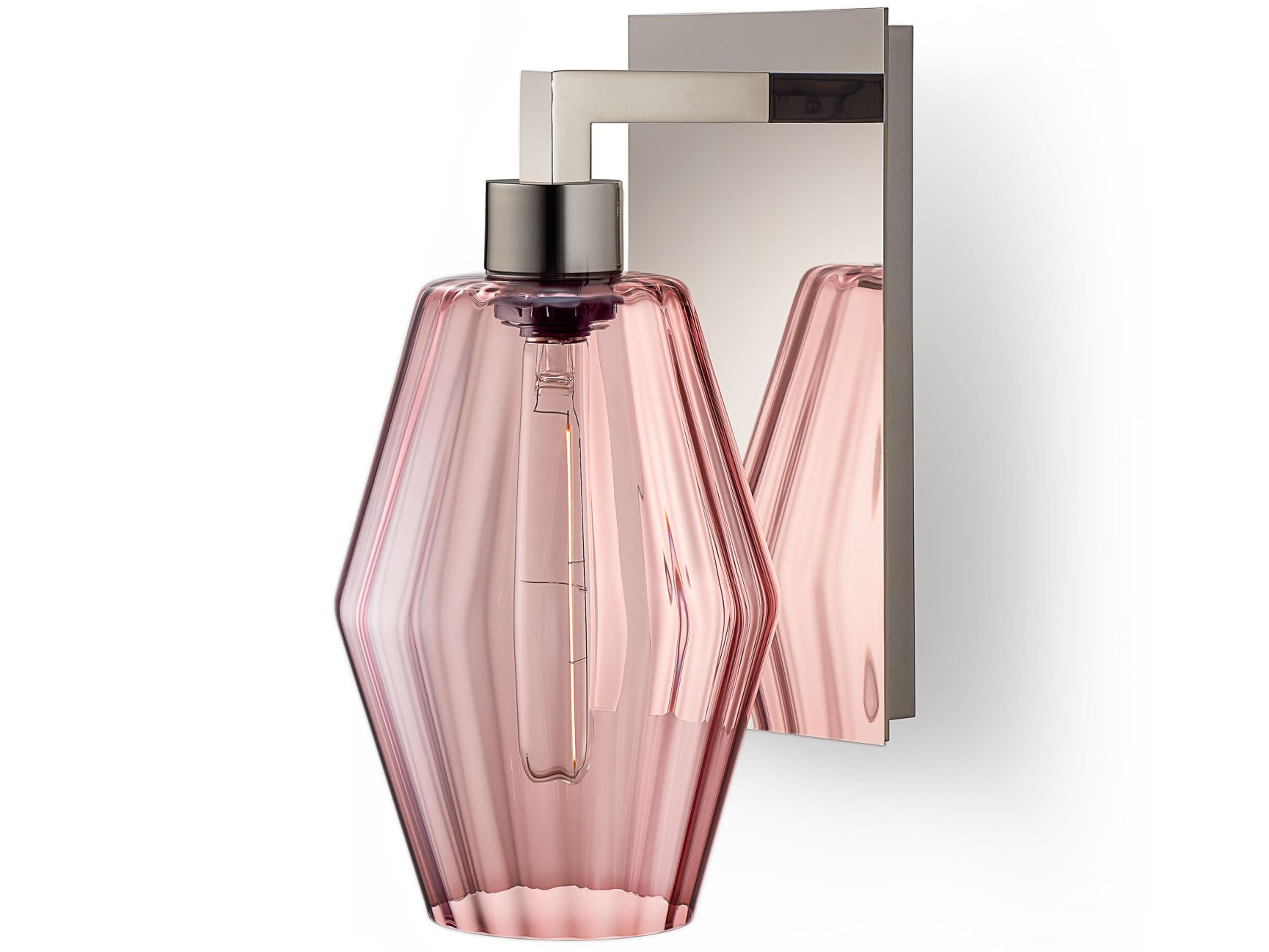 Niche Marquise Petite 1-Light Fig Optique Pink Wall Sconce