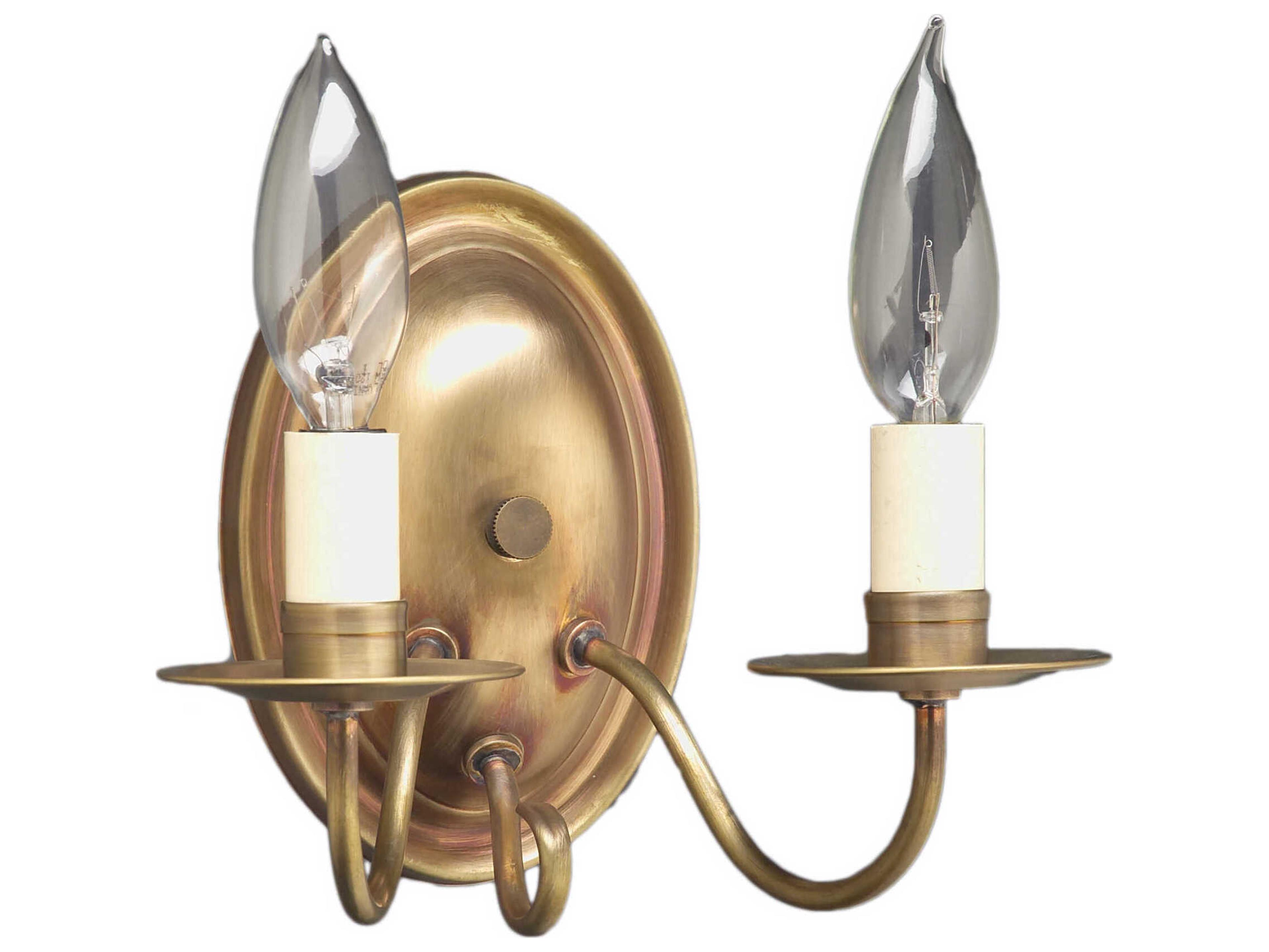 Northeast Lantern 2-Light Brass Wall Sconce