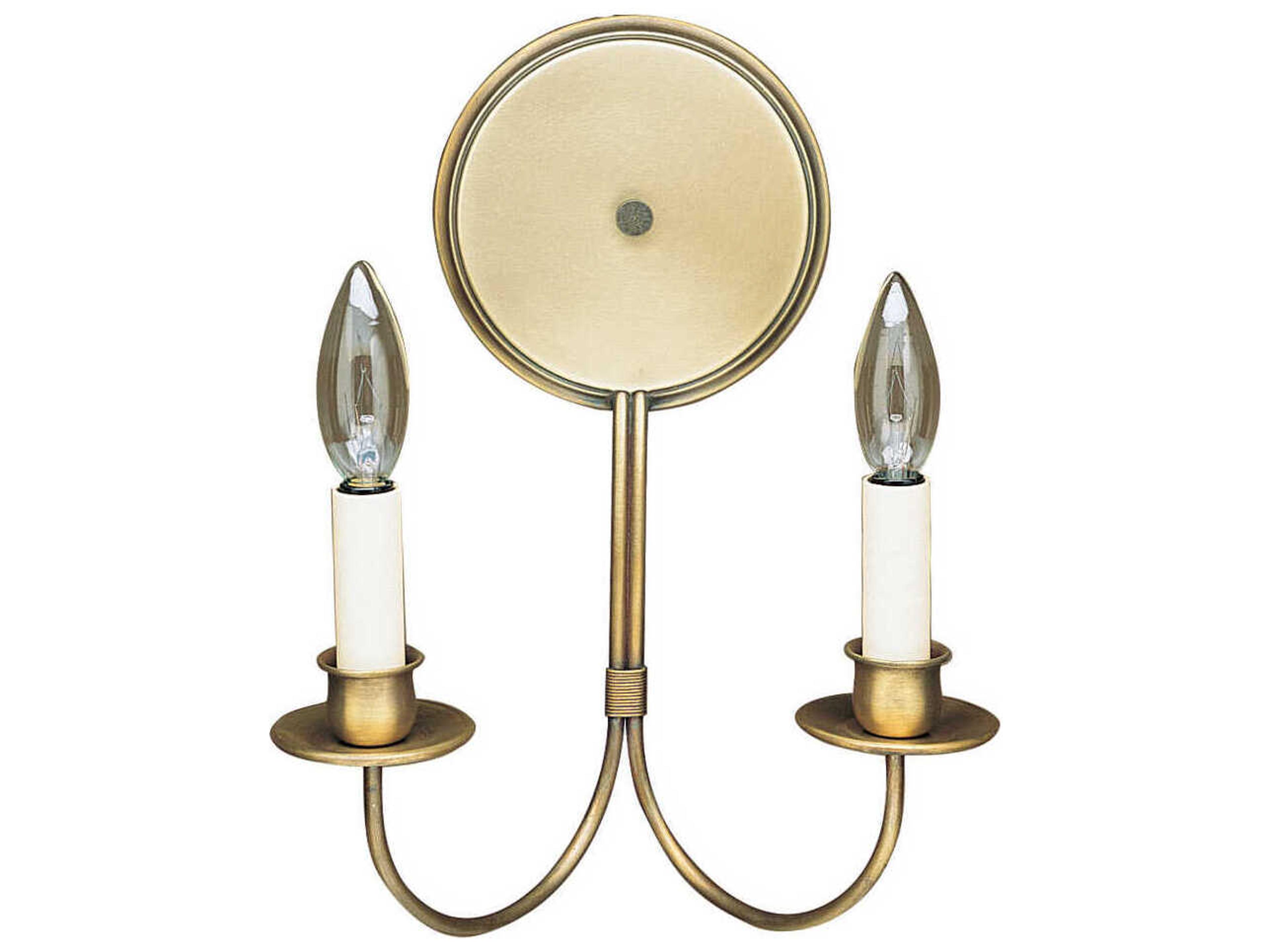 Northeast Lantern 2-Light Brass Wall Sconce