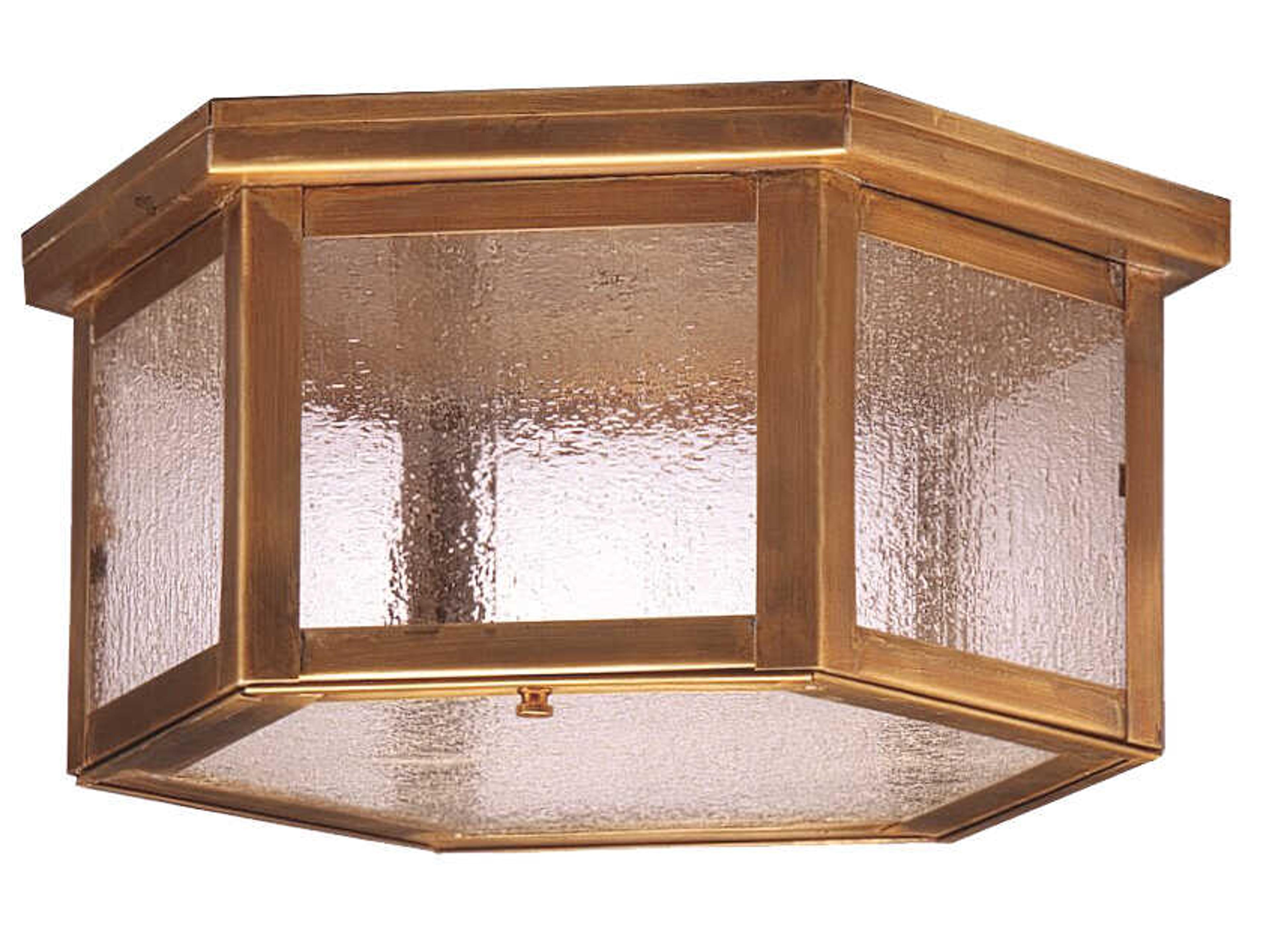 Northeast Lantern Williams 2-Light Brass Geometric Flush Mount