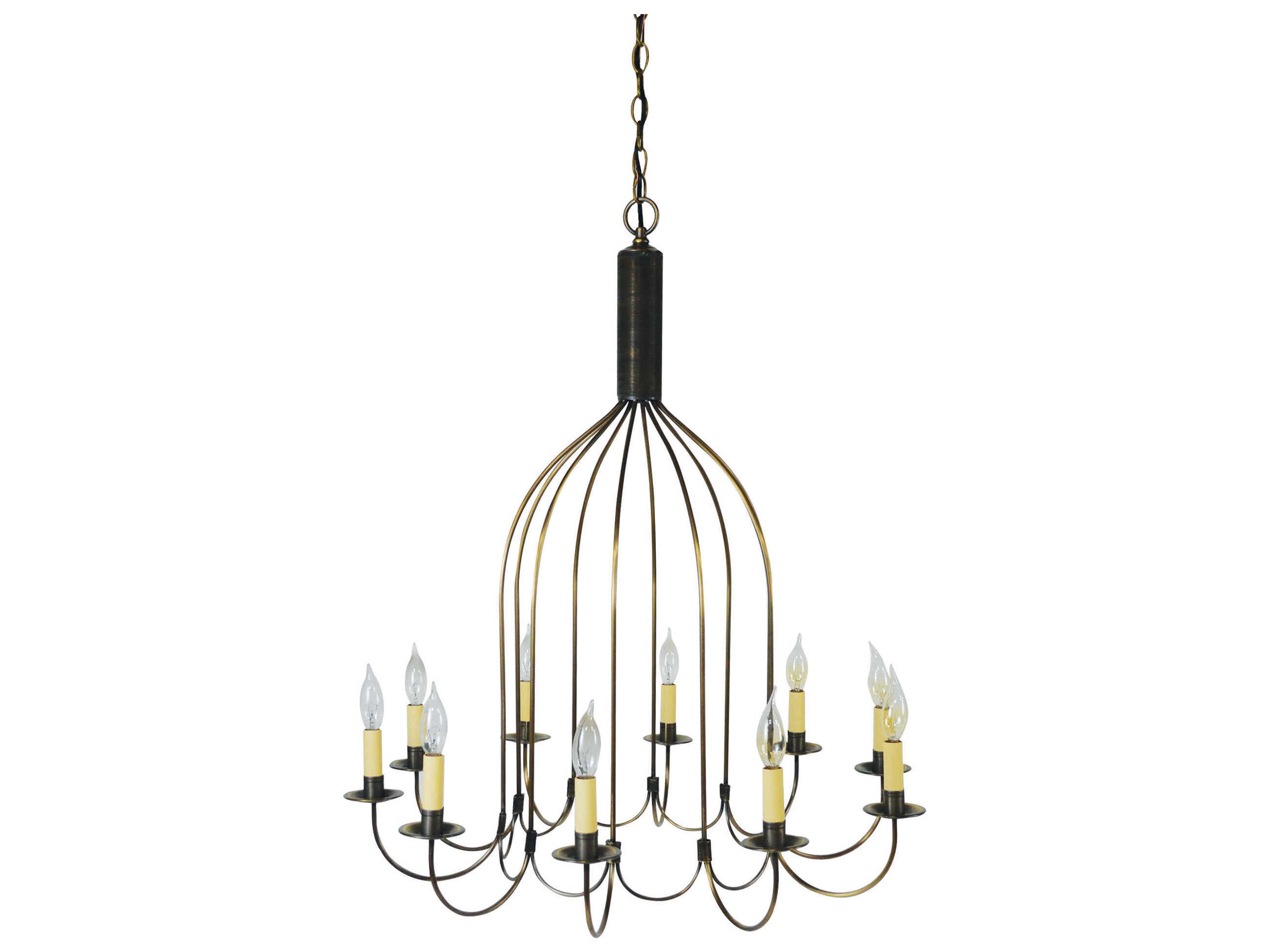 Northeast Lantern 10-Light Black Candelabra Chandelier