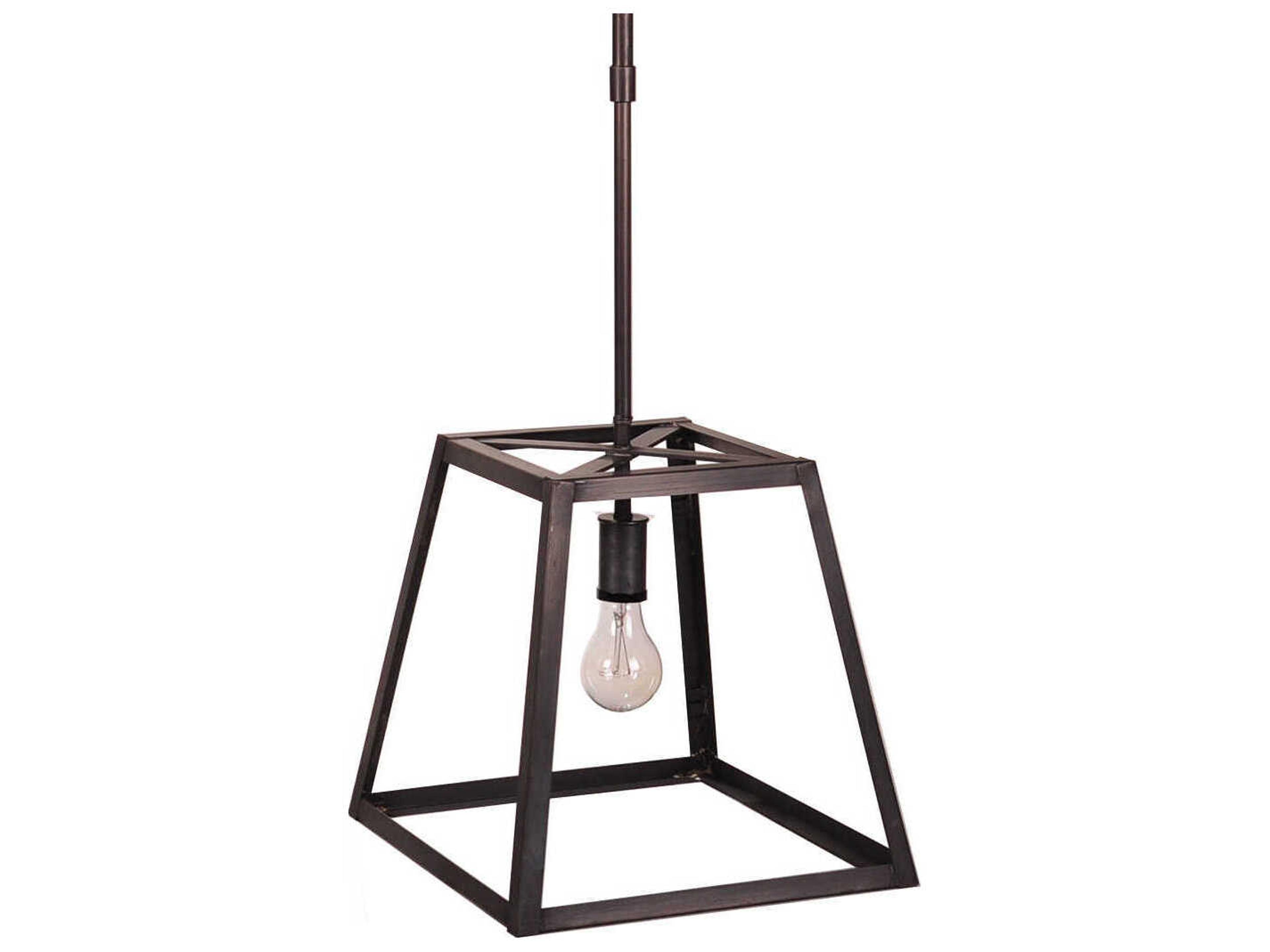 Northeast Lantern Transitional 1-Light Black Geometric Mini Pendant