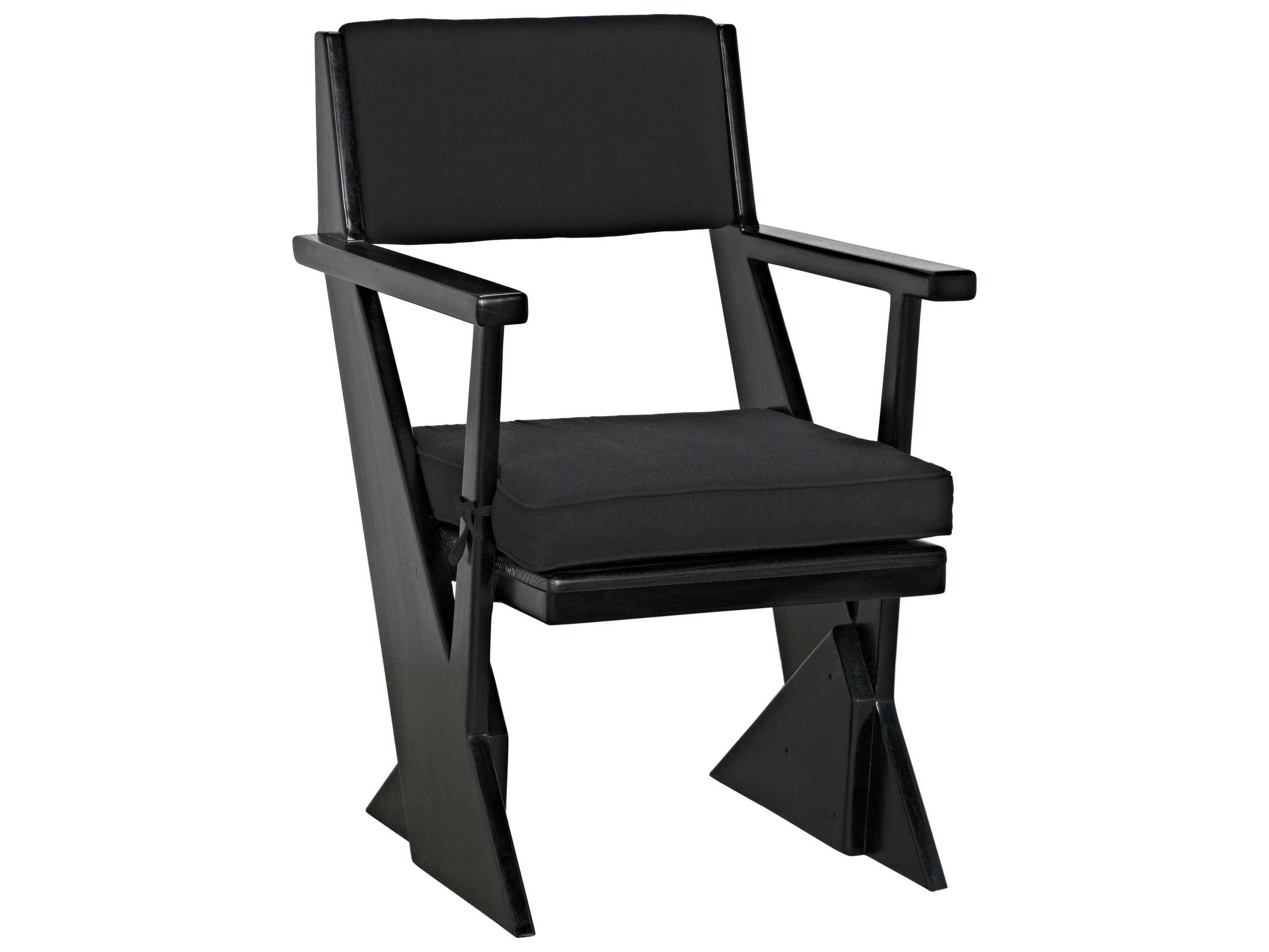 Noir Black Fabric Accent Chair