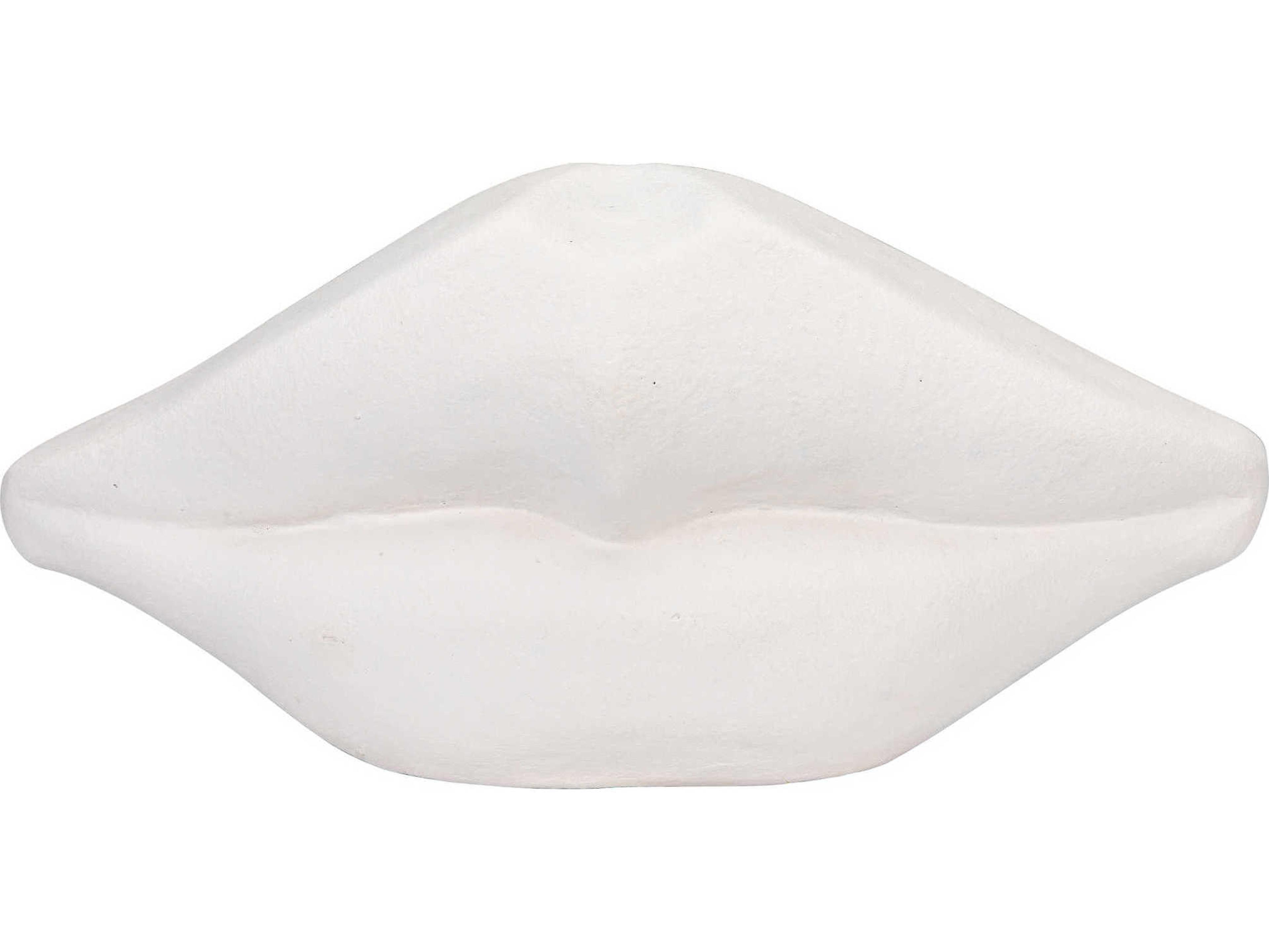 Noir White Fiber Cement Lips Sculpture