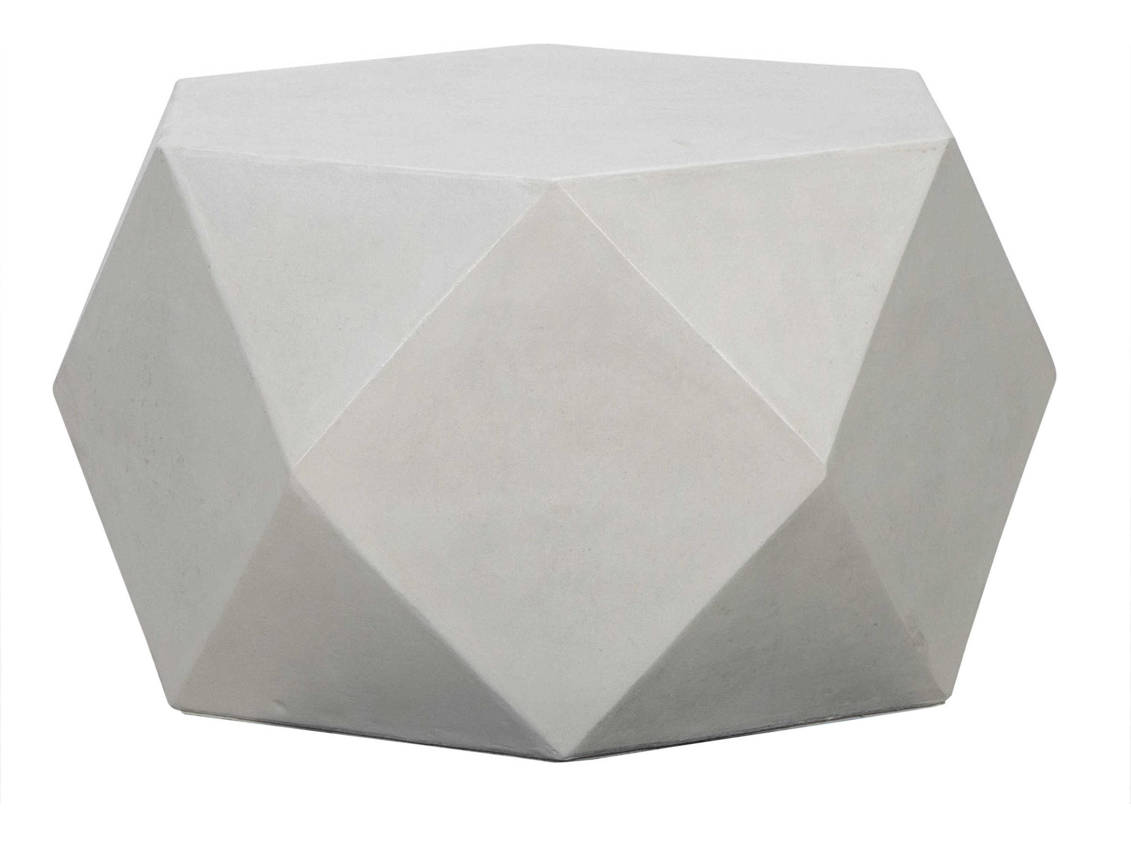 Noir Scarpa Hexagon Cement White Coffee Table