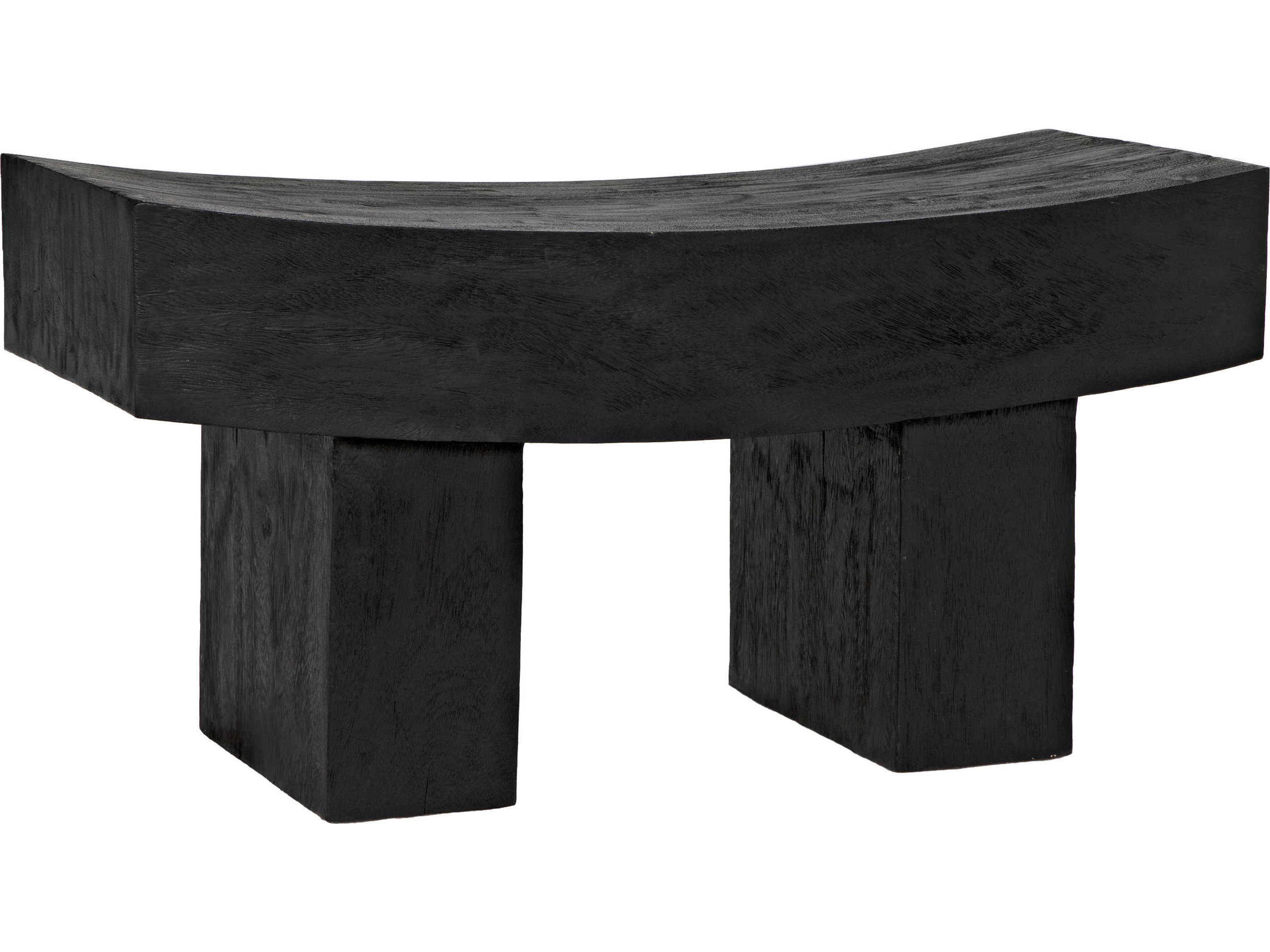 Noir Burnt Black Accent Bench