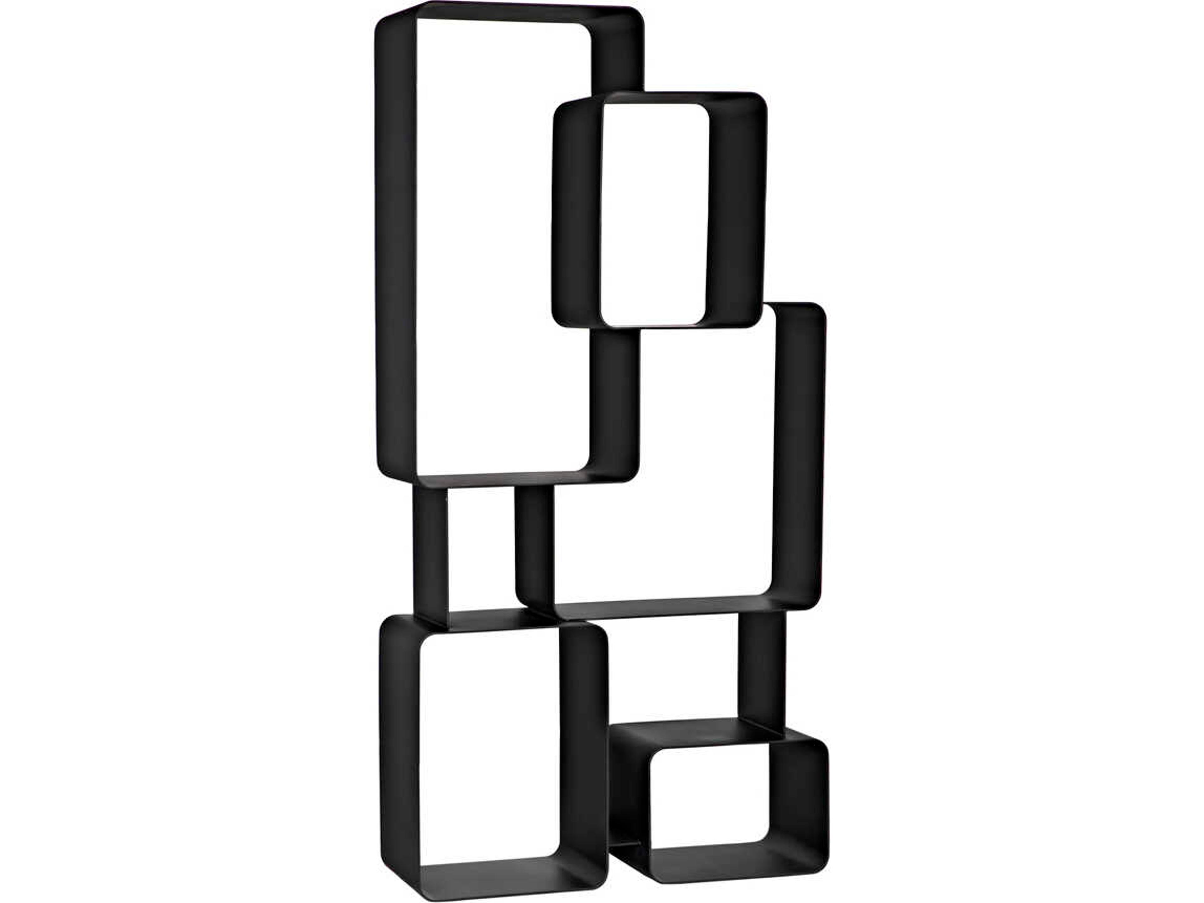 Noir Larra Matte Black Bookcase