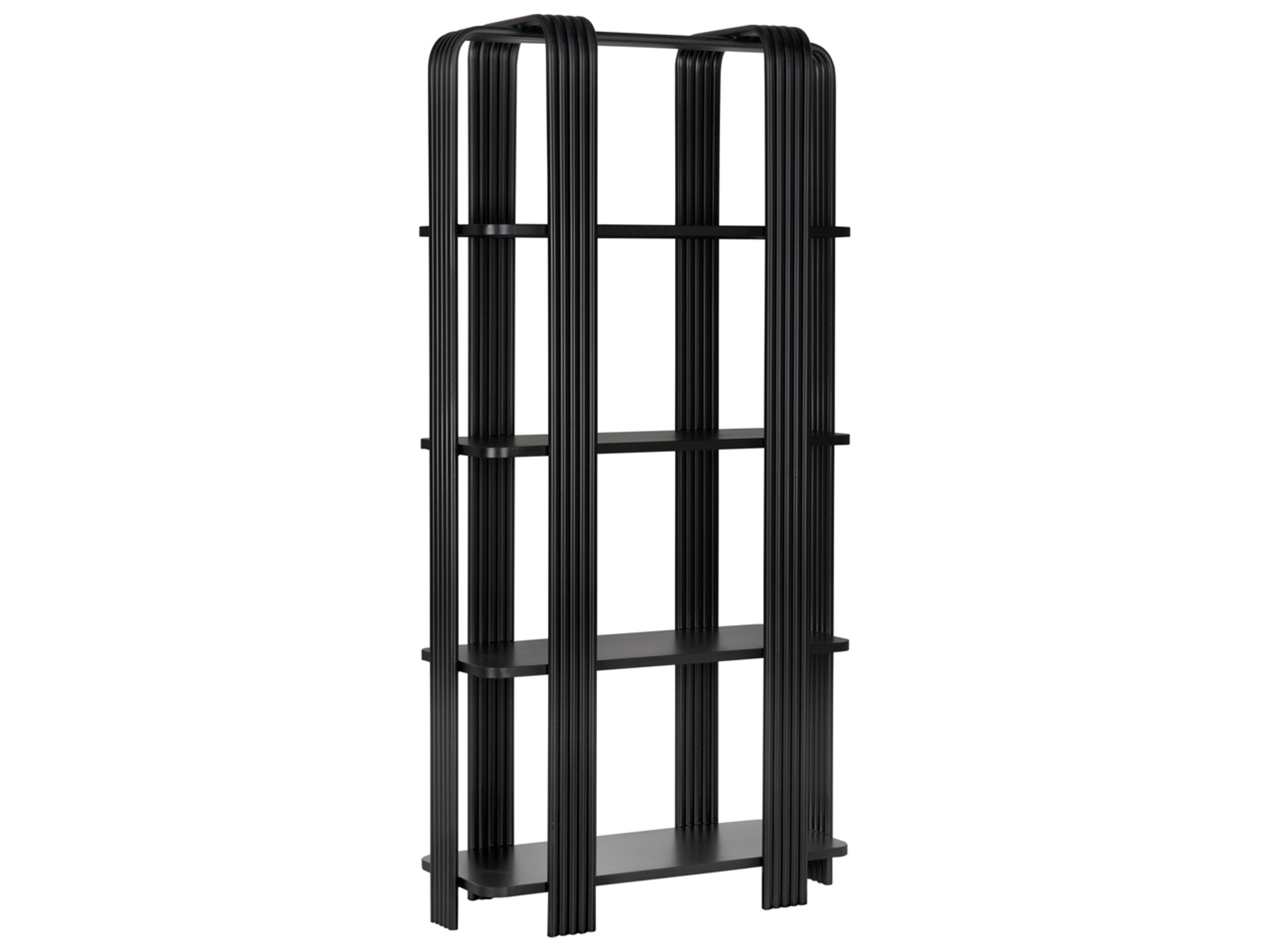 Noir Giza Matte Black Bookcase