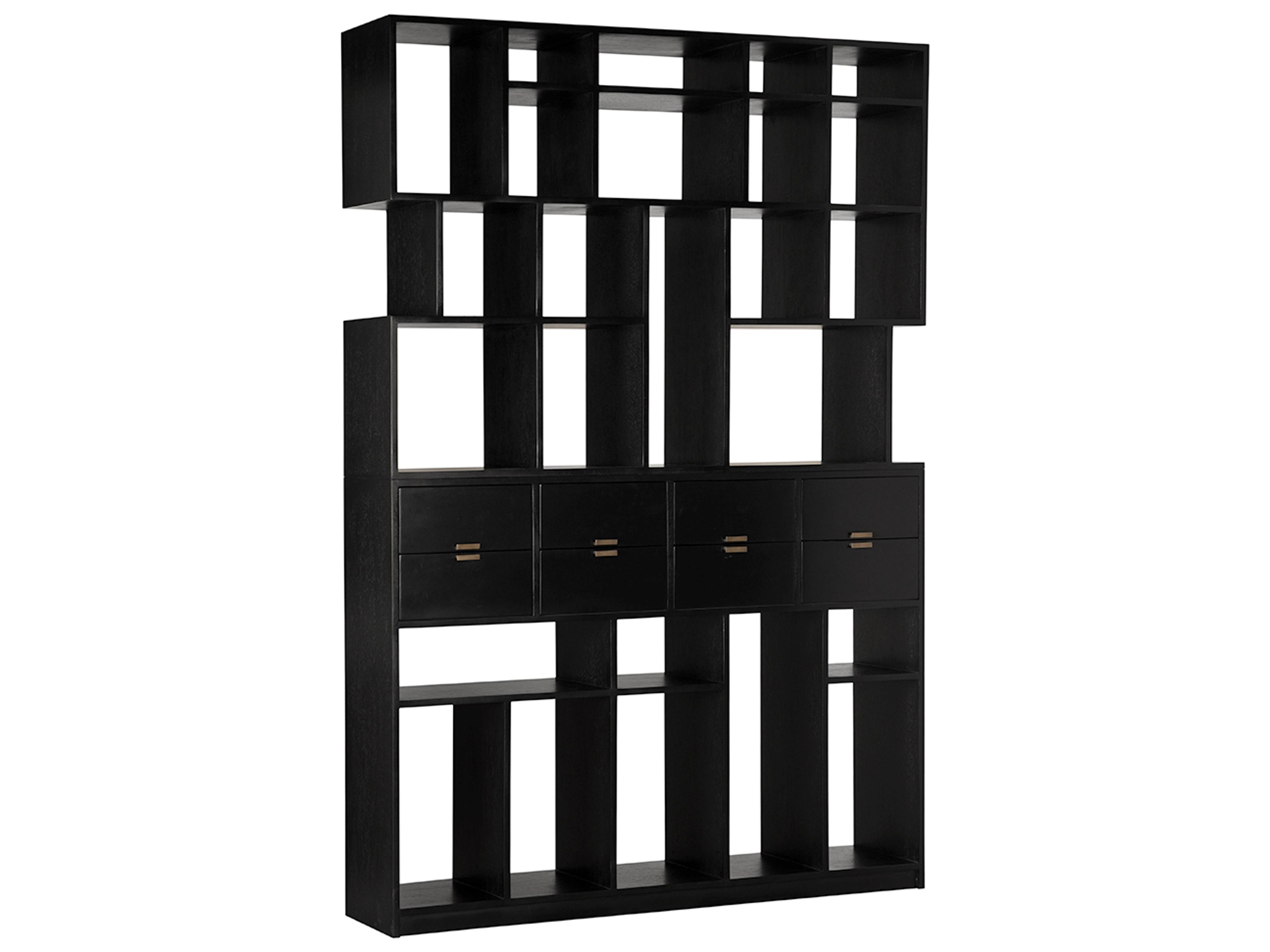 Noir Hand Rubbed Black Bookcase