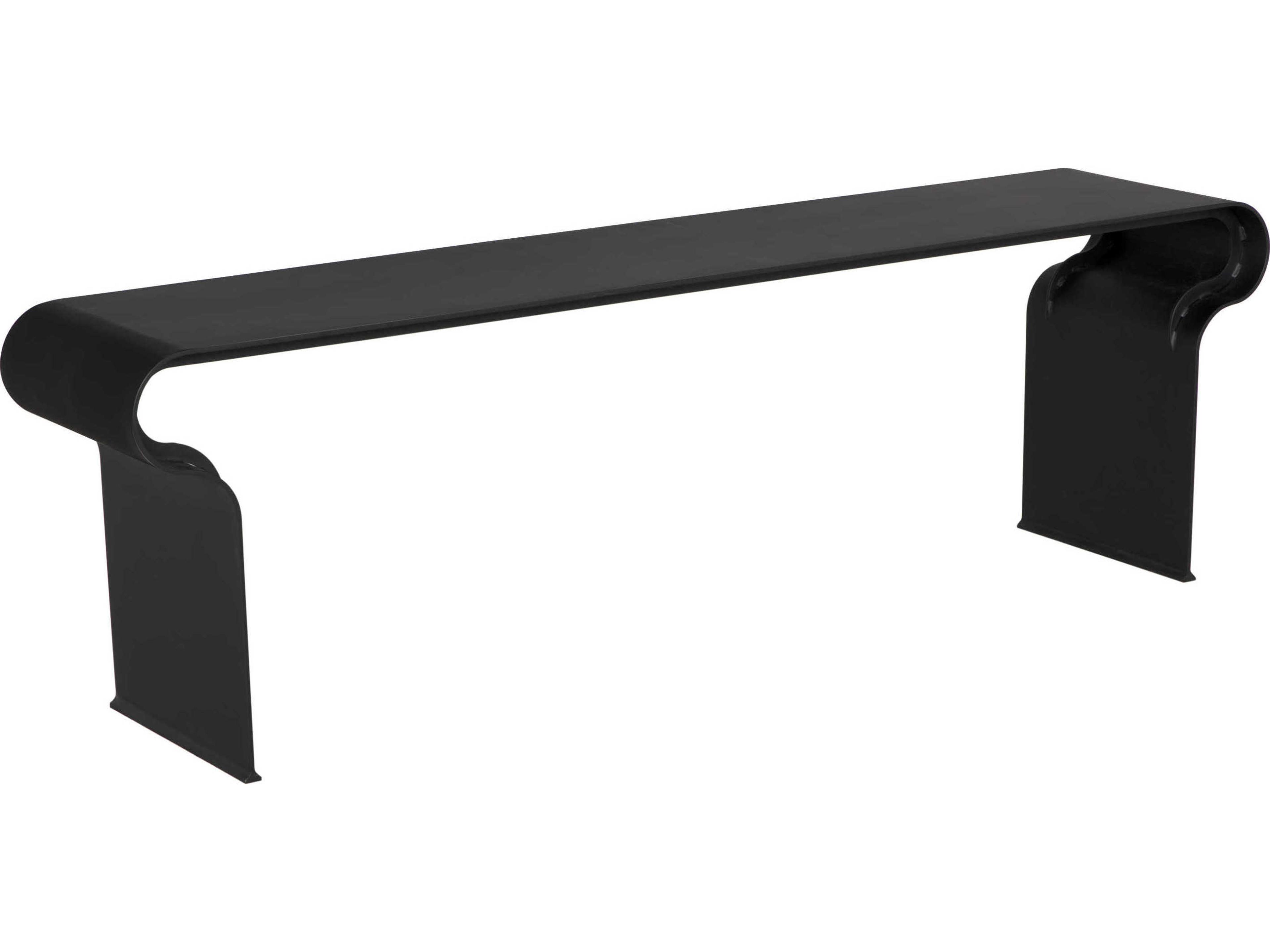 Noir Matte Black Accent Bench