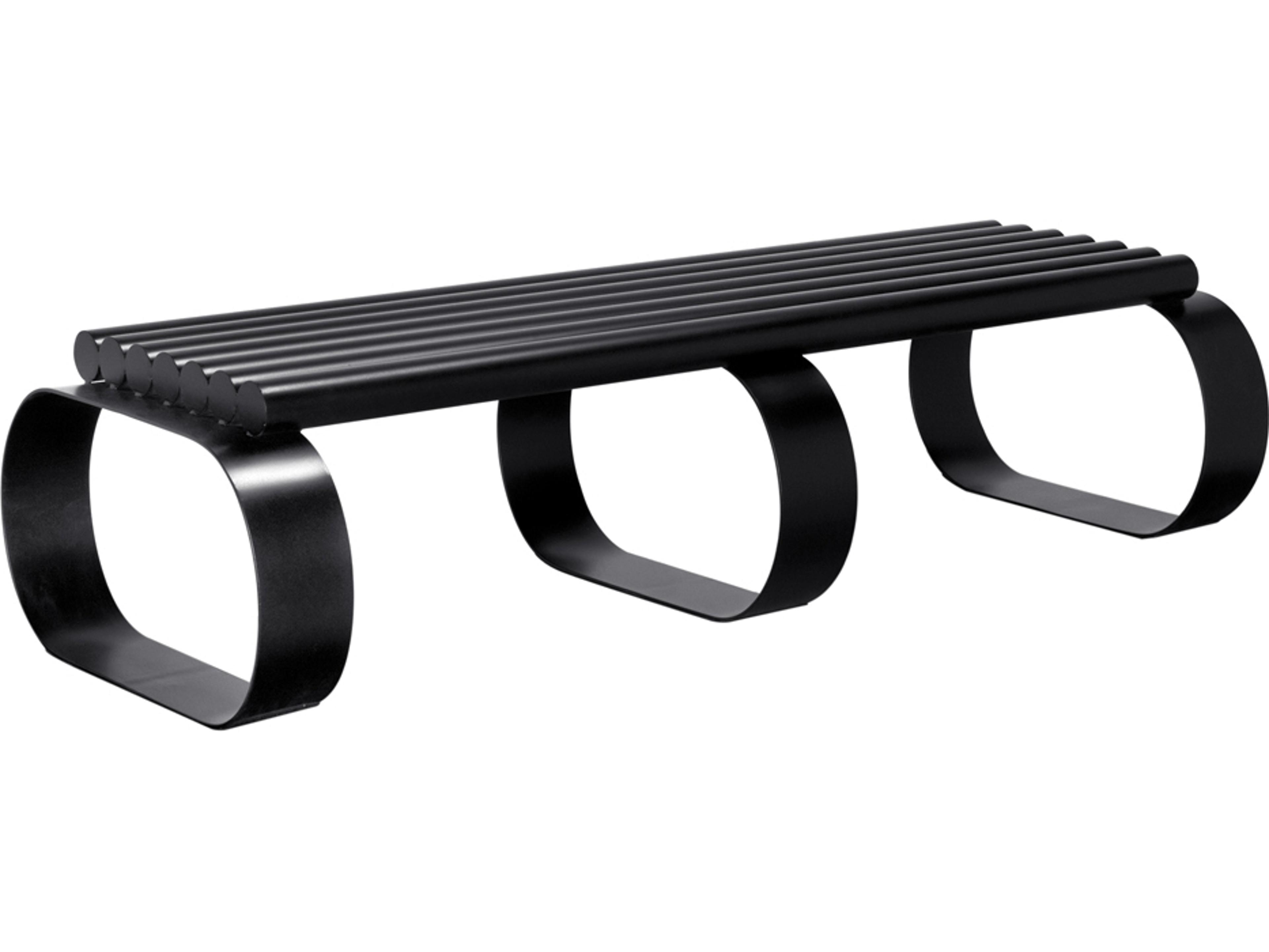 Noir Satish Matte Black Accent Bench