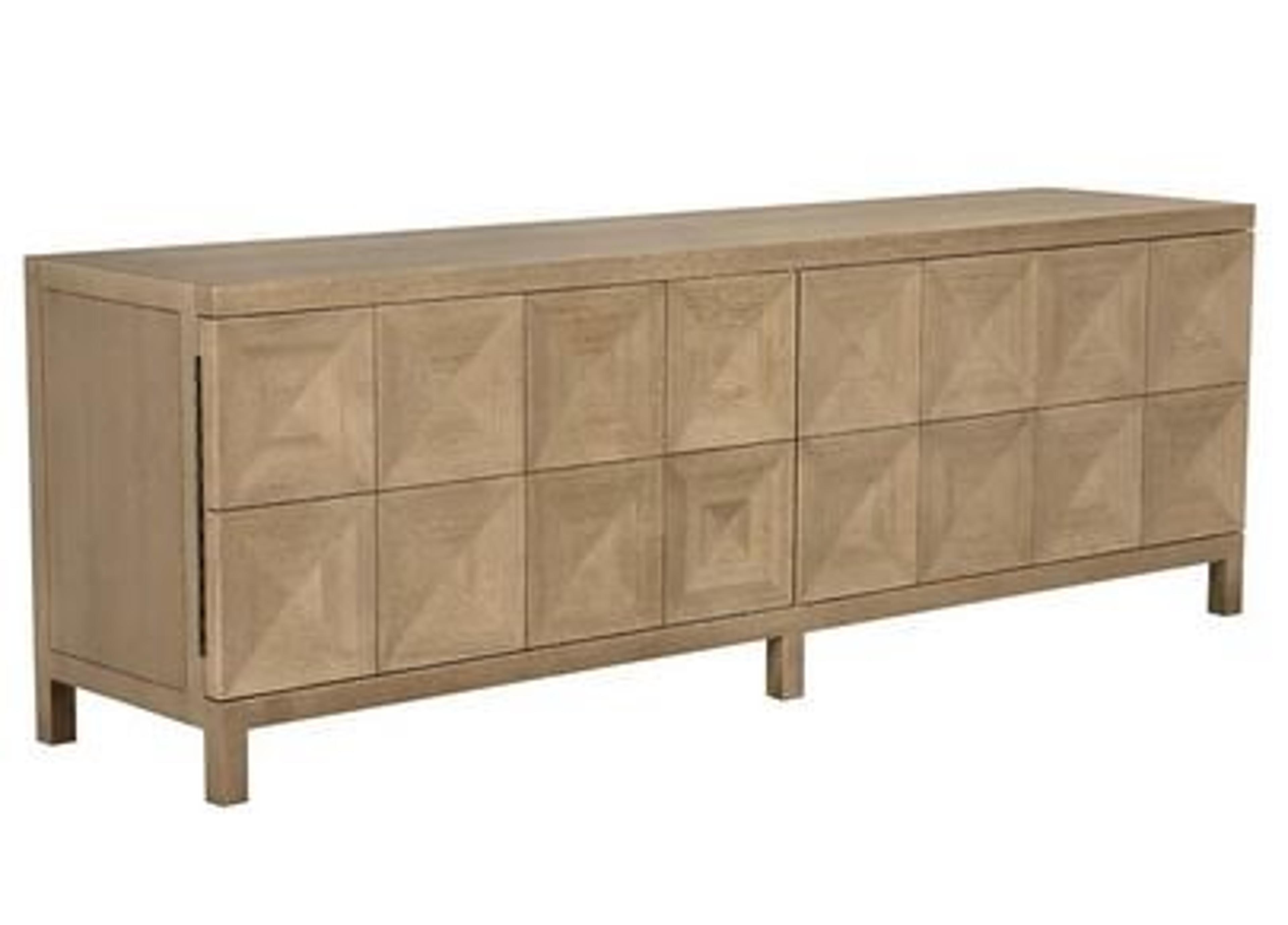 Noir Quadrant 96" Walnut Wood Washed Sideboard
