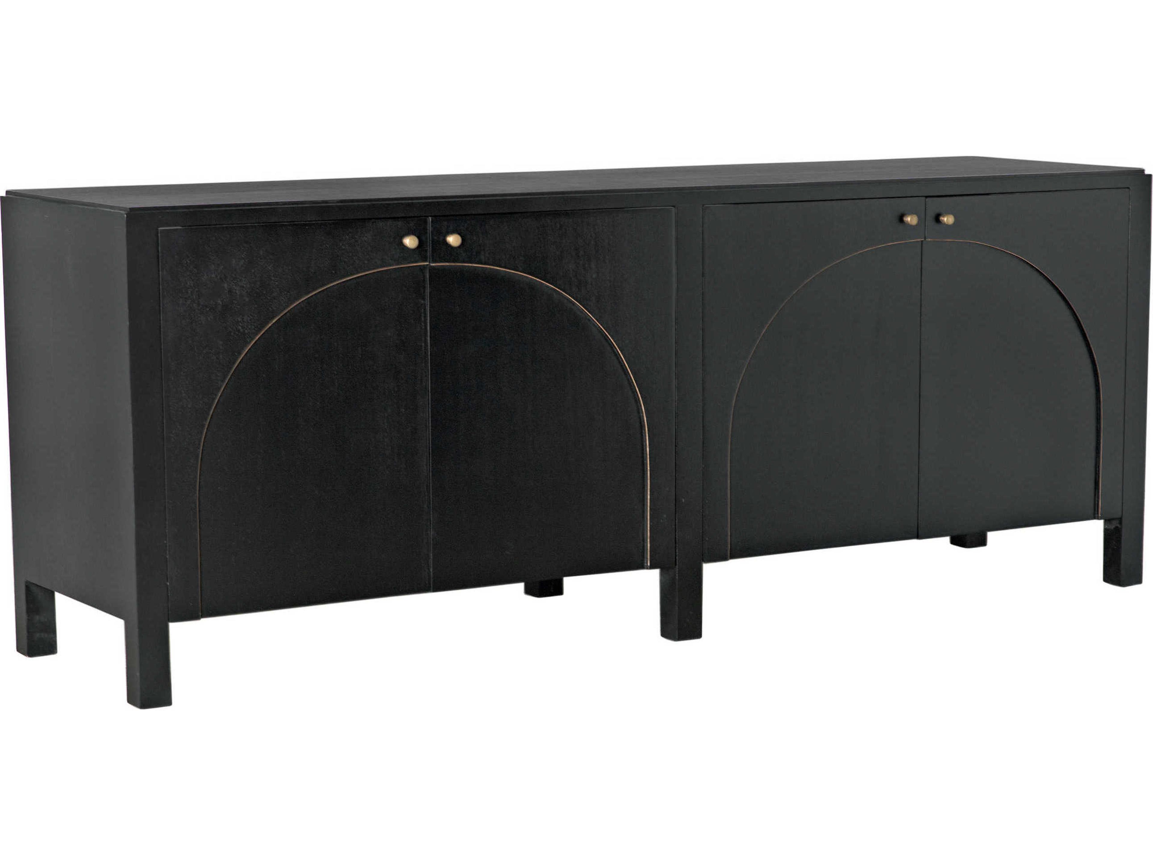 Noir 78" Mahogany Wood Sideboard