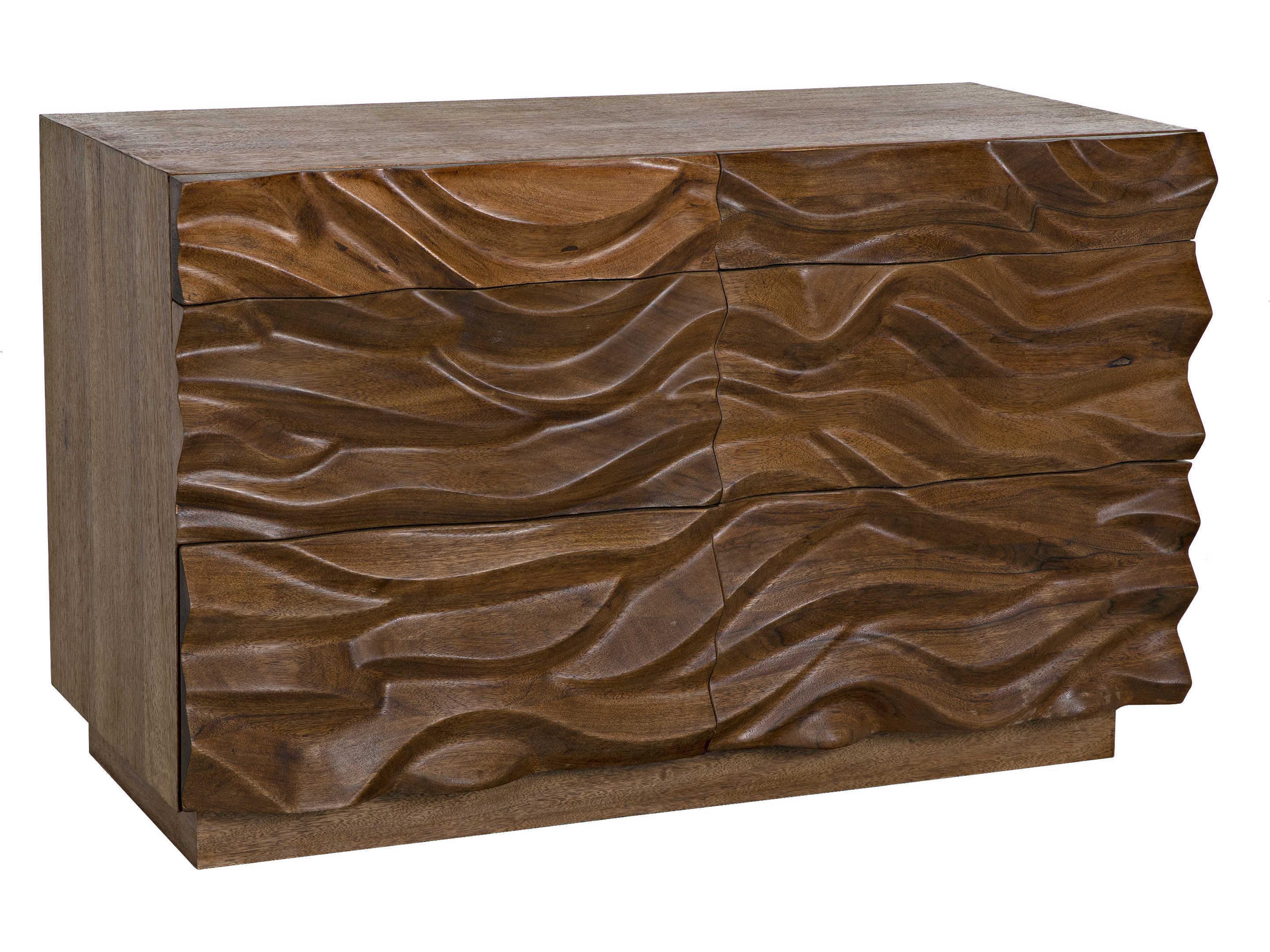Noir Mirage 62" Walnut Wood Dark Sideboard