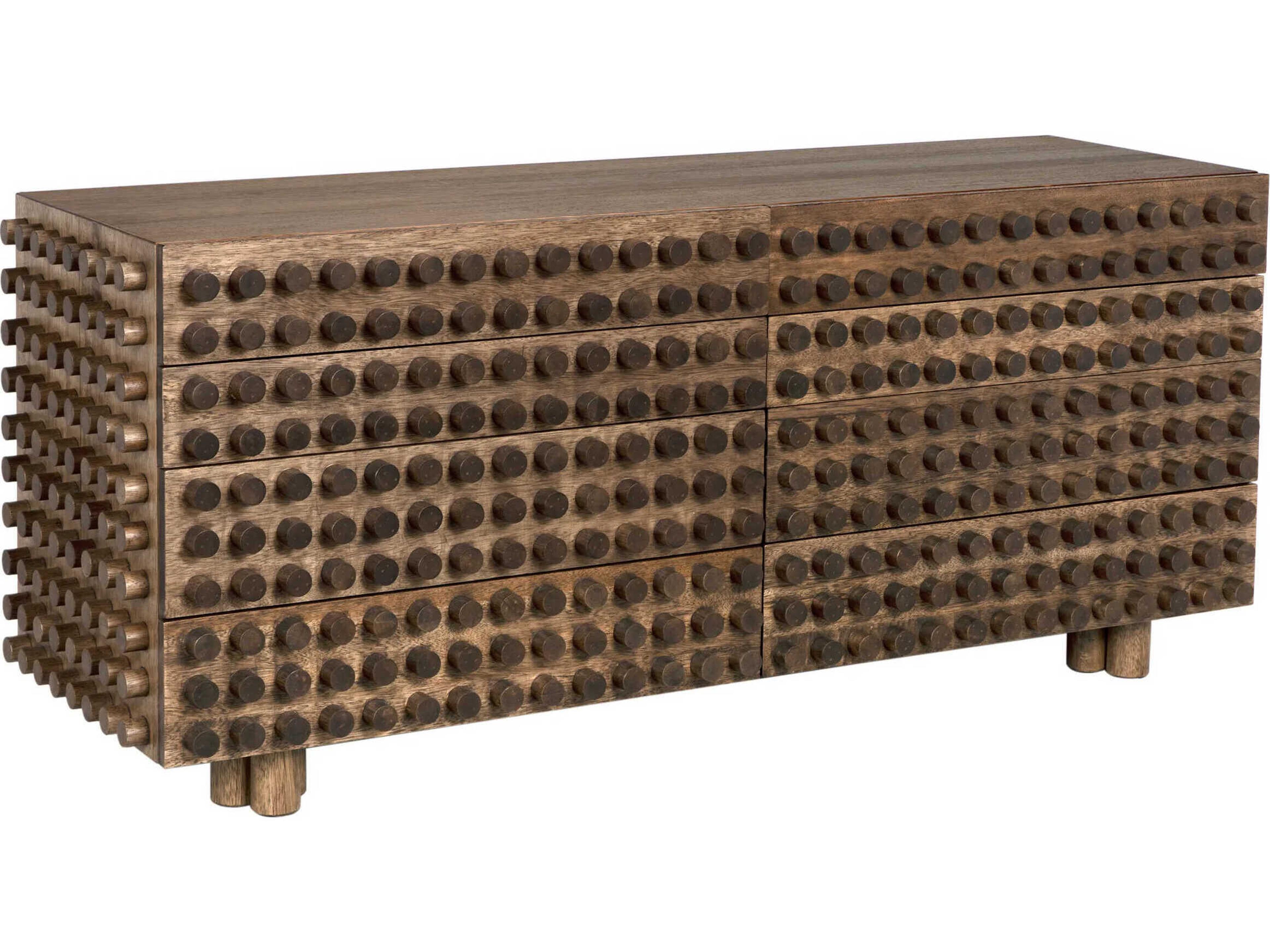 Noir Haruko 72" Walnut Wood Dark Sideboard