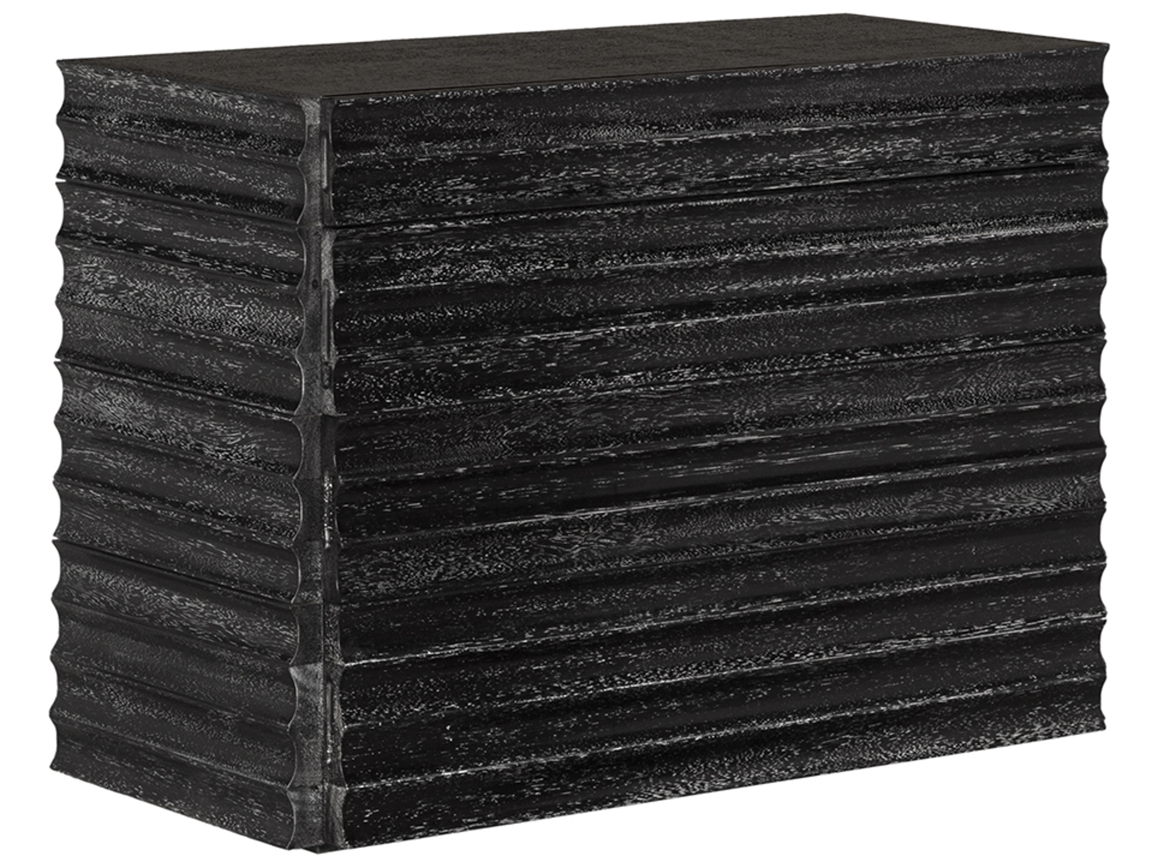 Noir Pacelli Black Walnut Wood Accent Chest