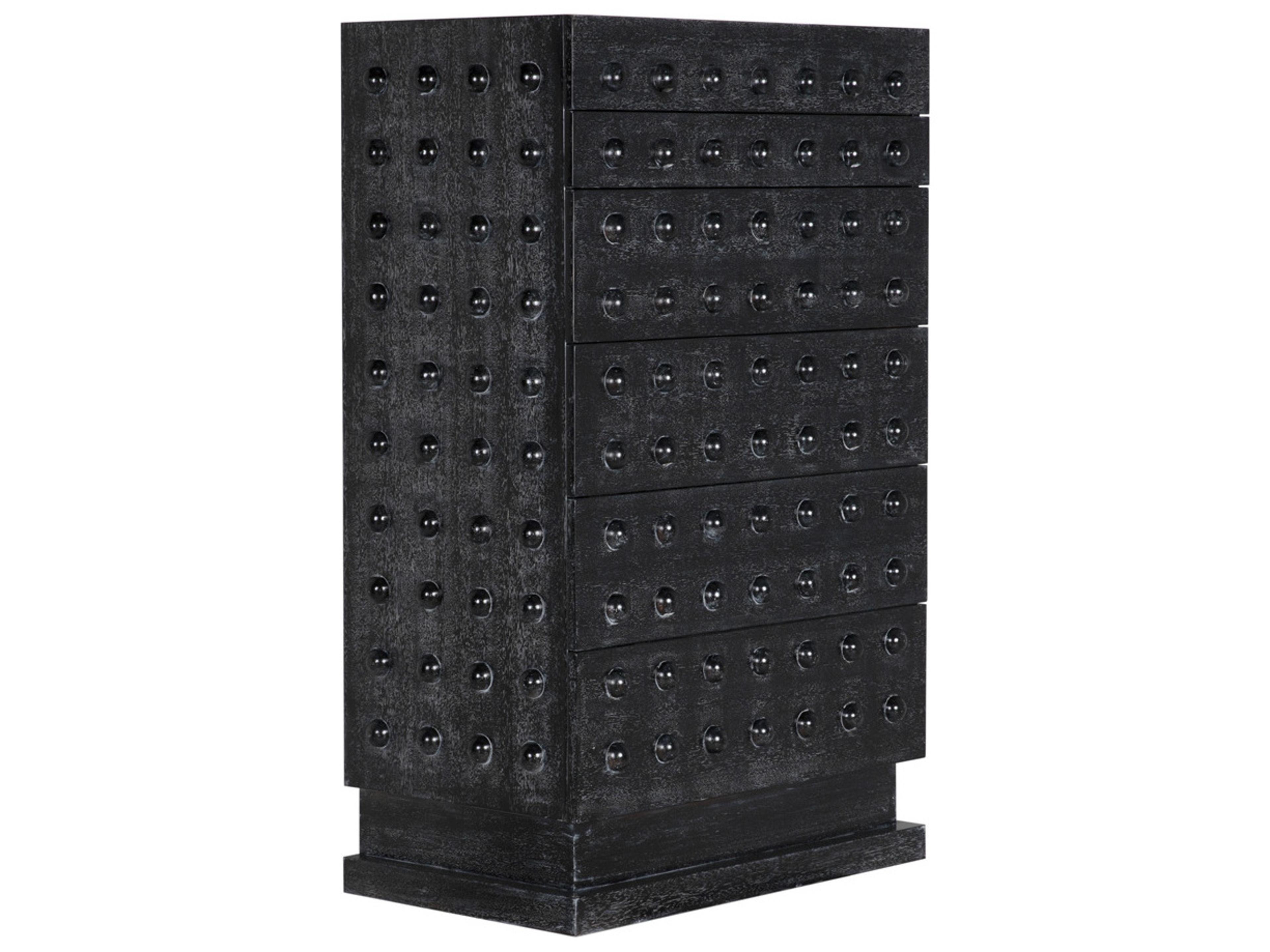 Noir Didier Black Walnut Wood Accent Cabinet