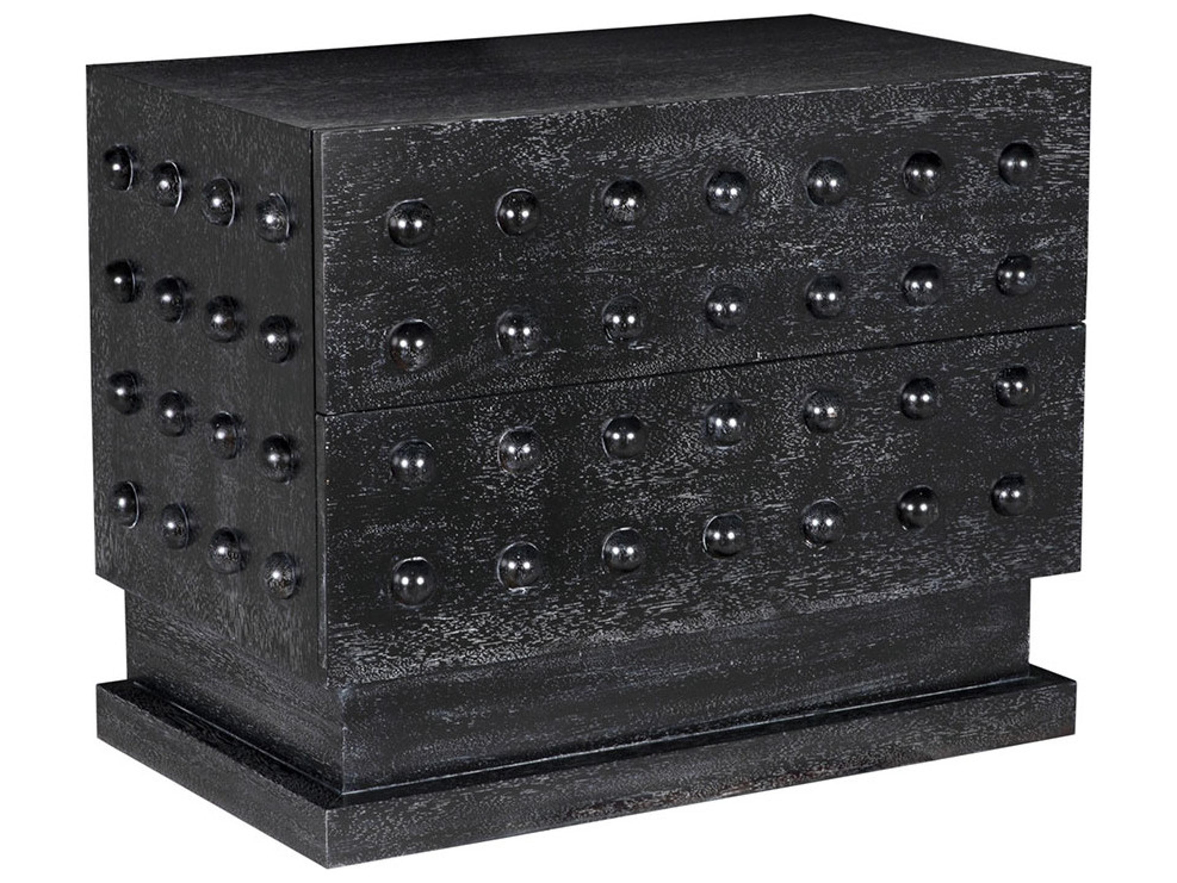 Noir 39" Didier Walnut Wood Black Sideboard