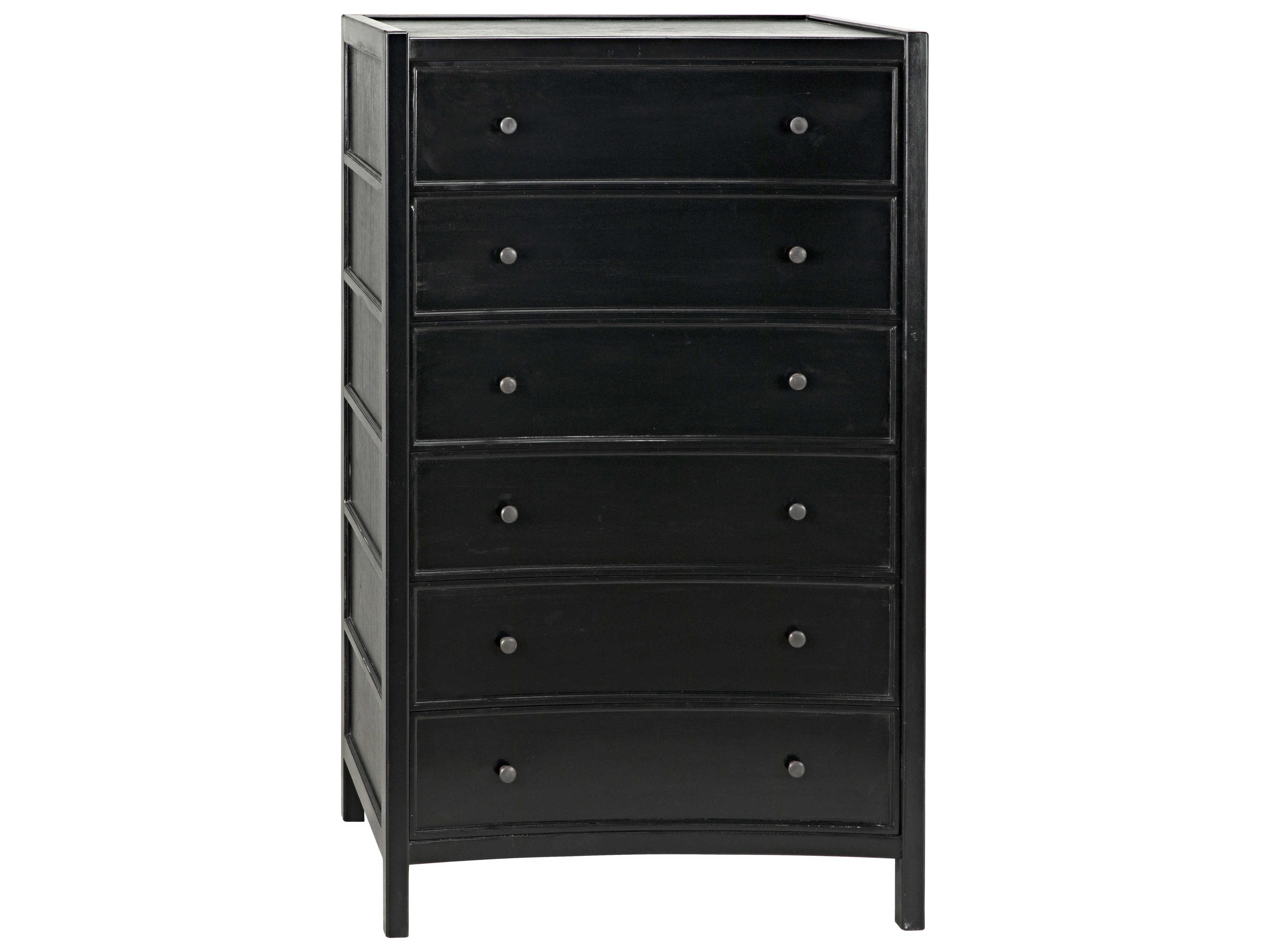 Noir Hampton Hand Rubbed Black Mahogany Wood Accent Chest