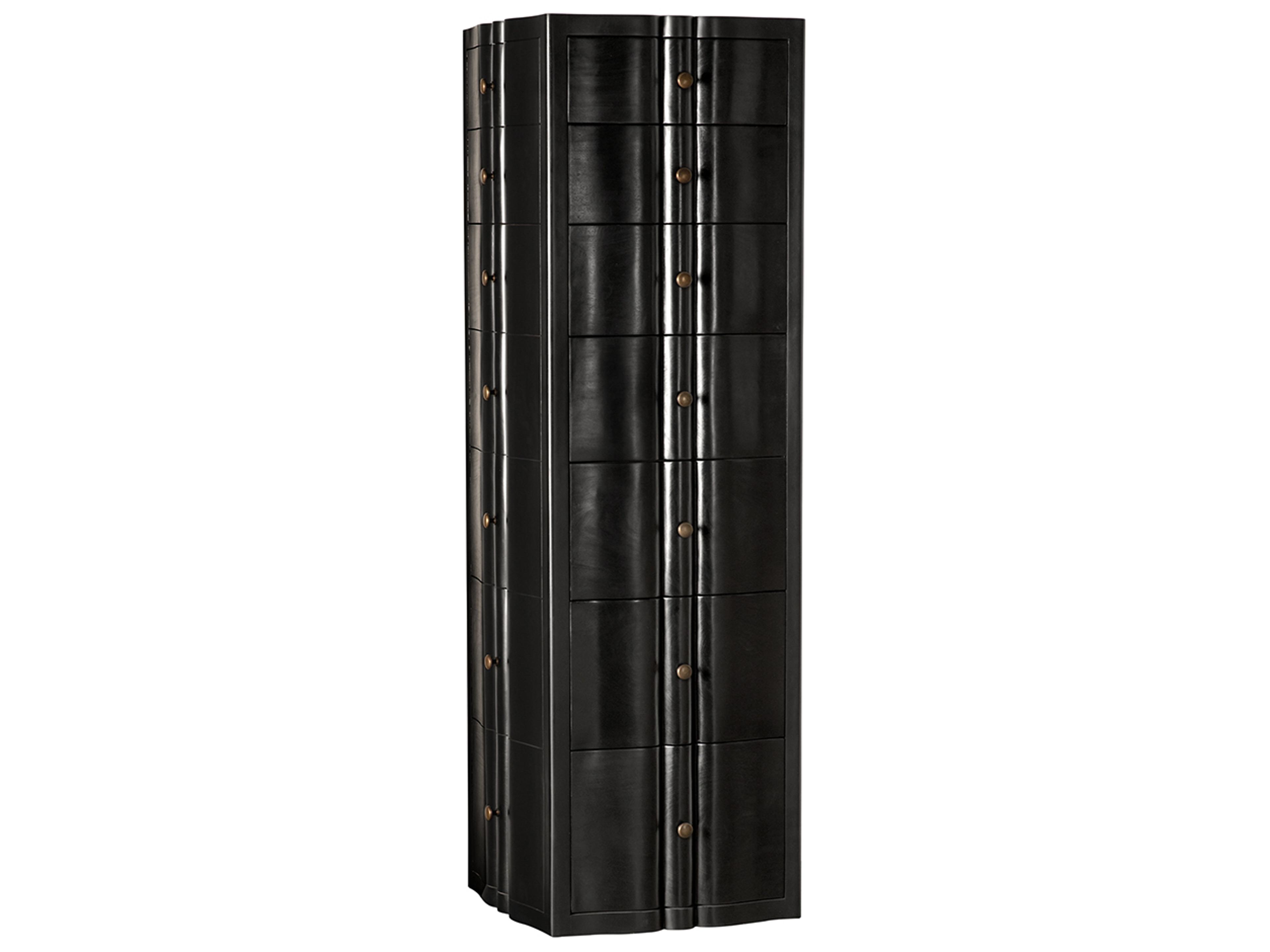 Noir 7-Drawers Mahogany Wood Double Dresser