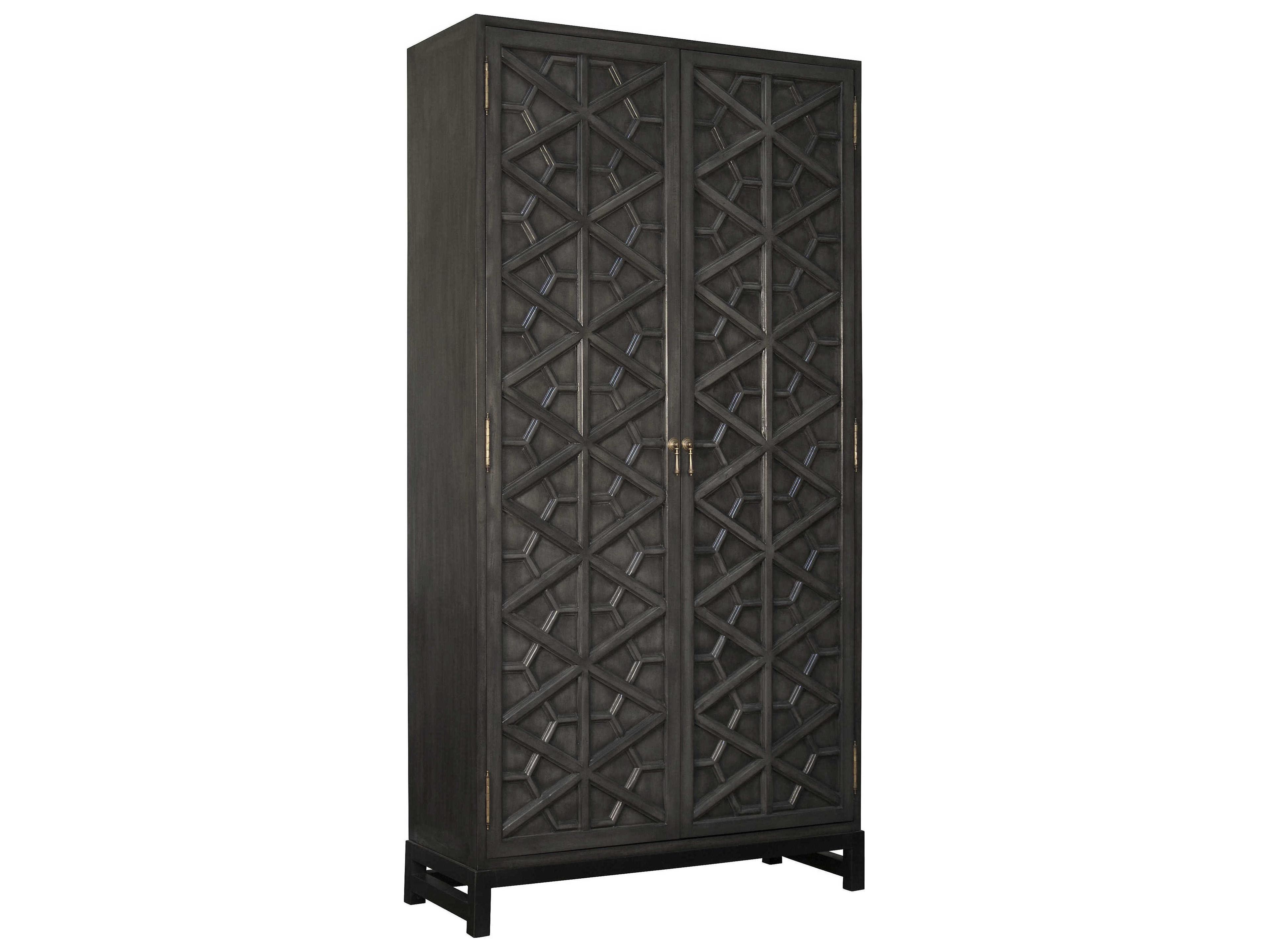Noir Bedroom Storage Pale Gray Mahogany Wood Wardrobe Armoire