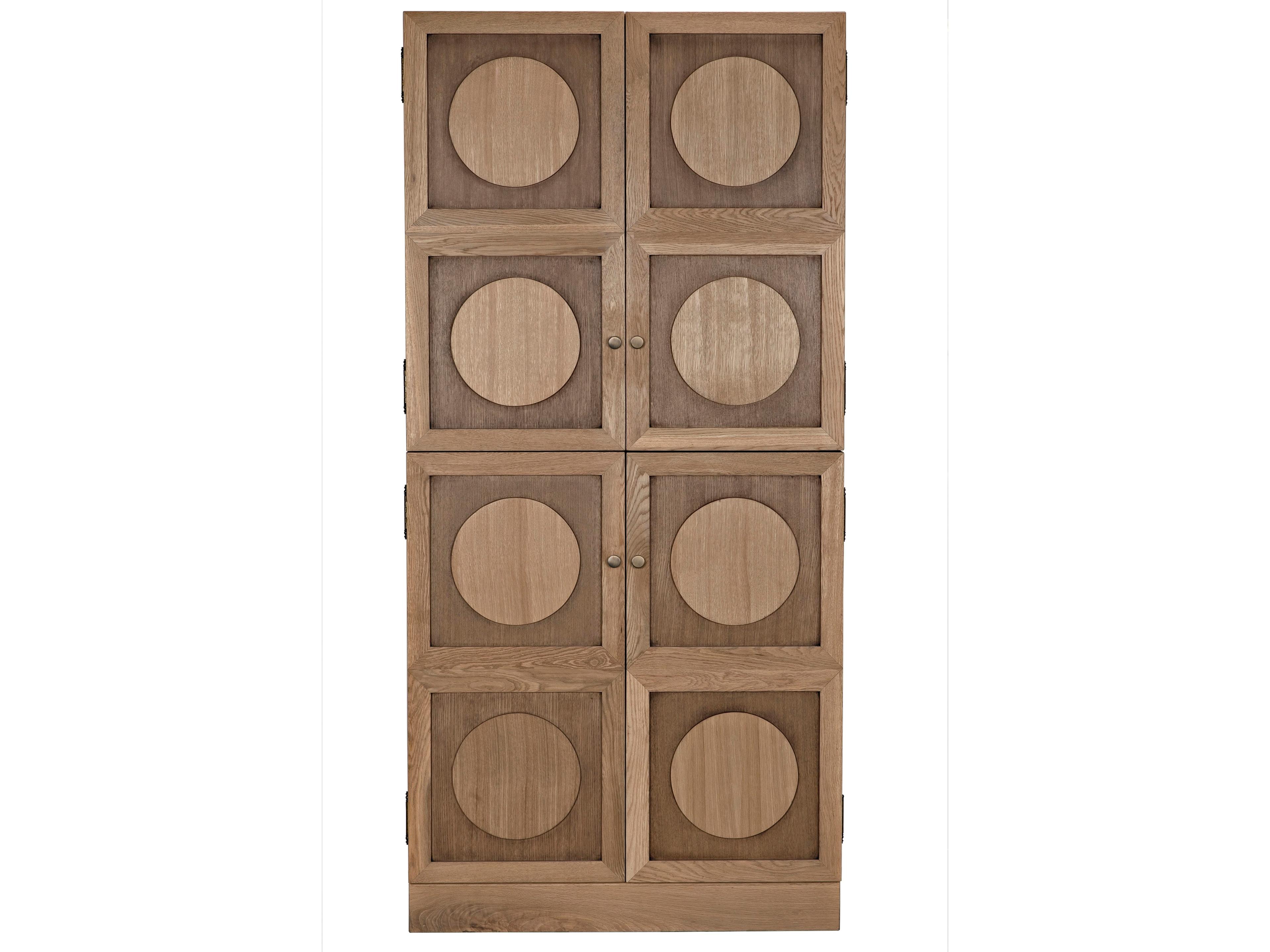 Noir Clear Flat Brown Oak Wood Accent Chest