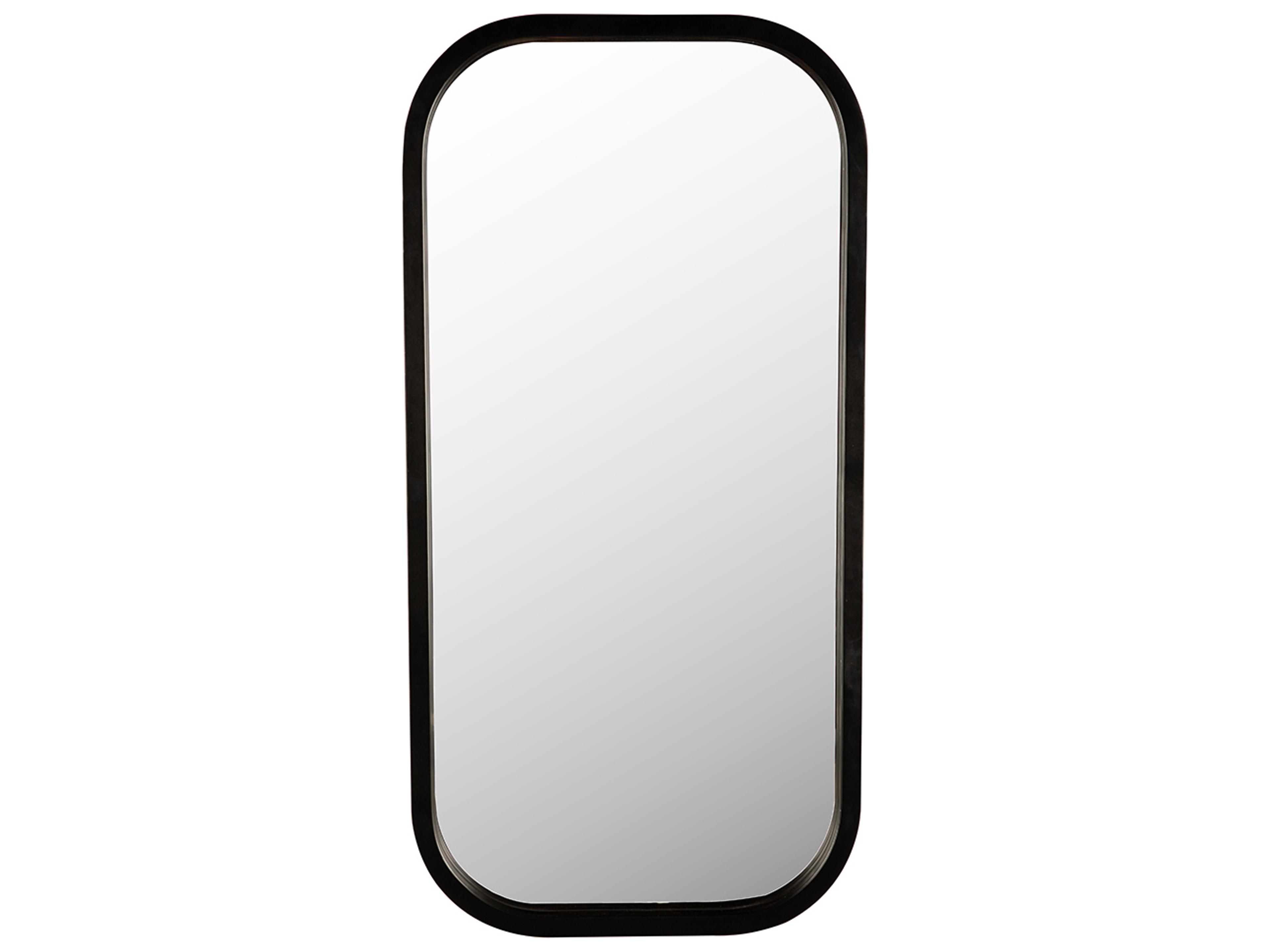 Noir Gorky Matte Black Wall Mirror Rectangular