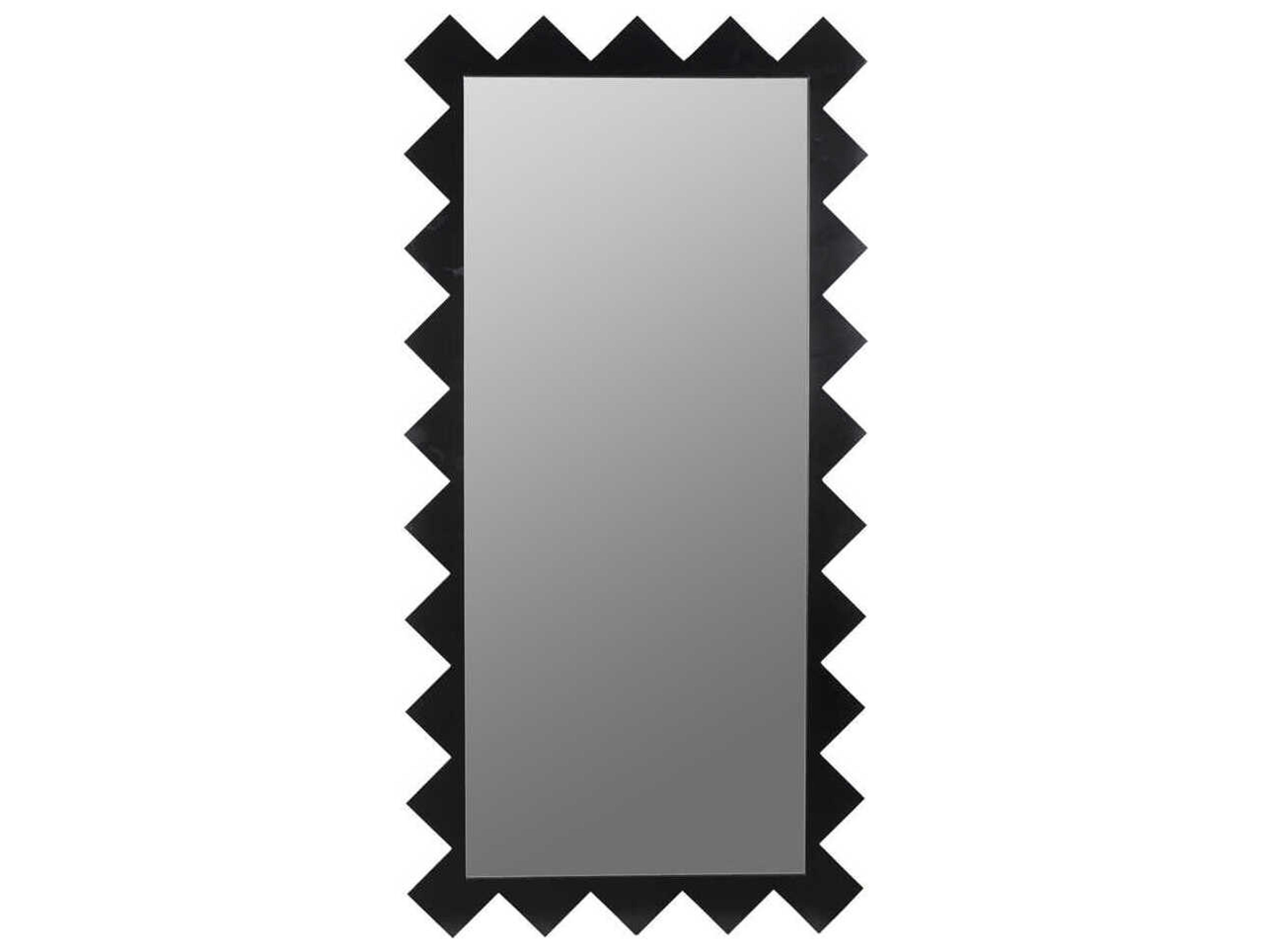 Noir Didier Matte Black Rectangular Wall Mirror