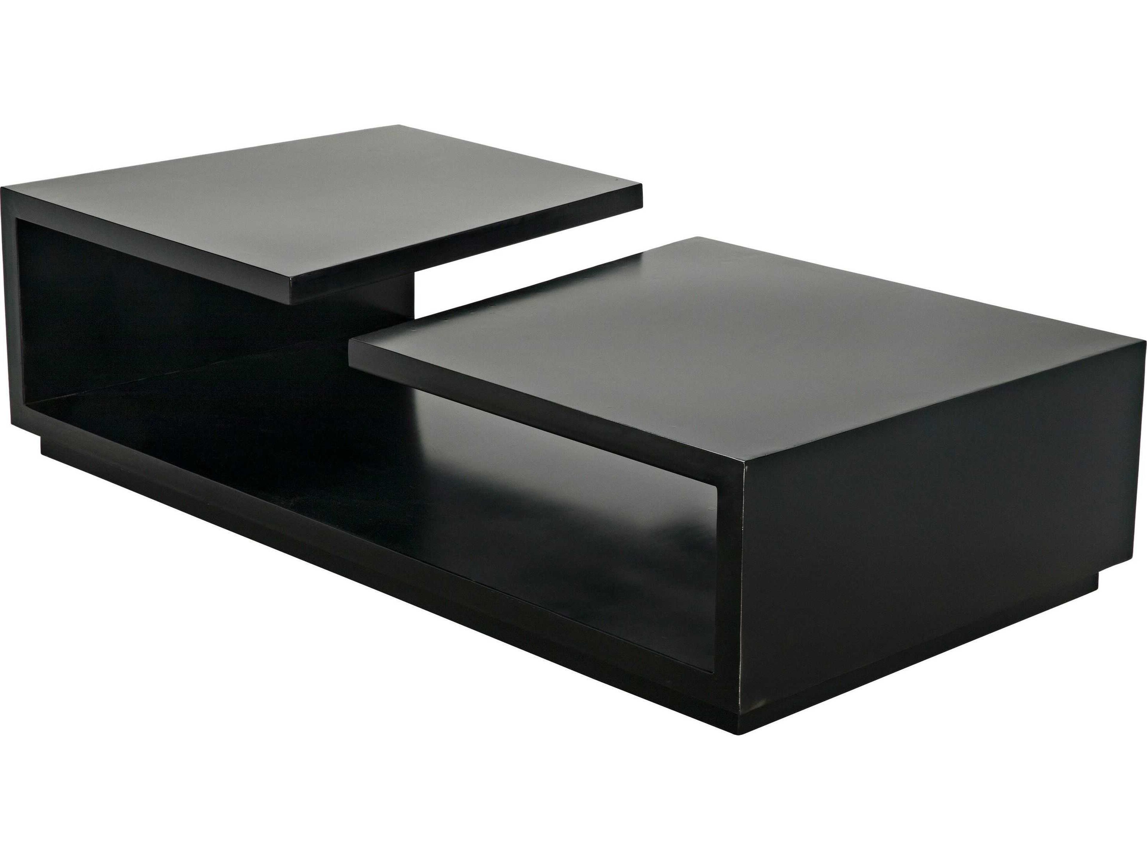 Noir Rectangular Metal Charcoal Black Coffee Table
