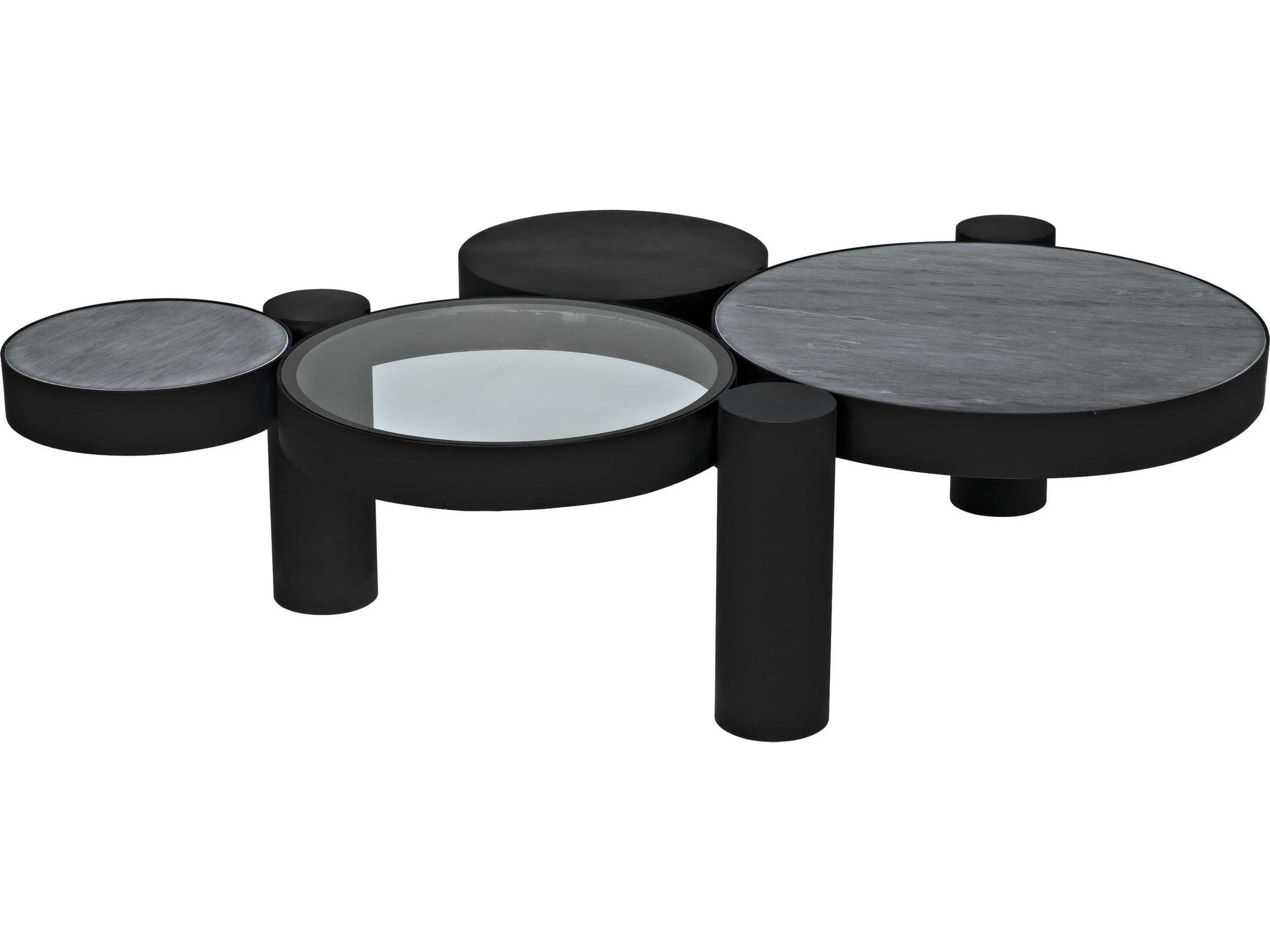 Noir Marble Matte Black Coffee Table