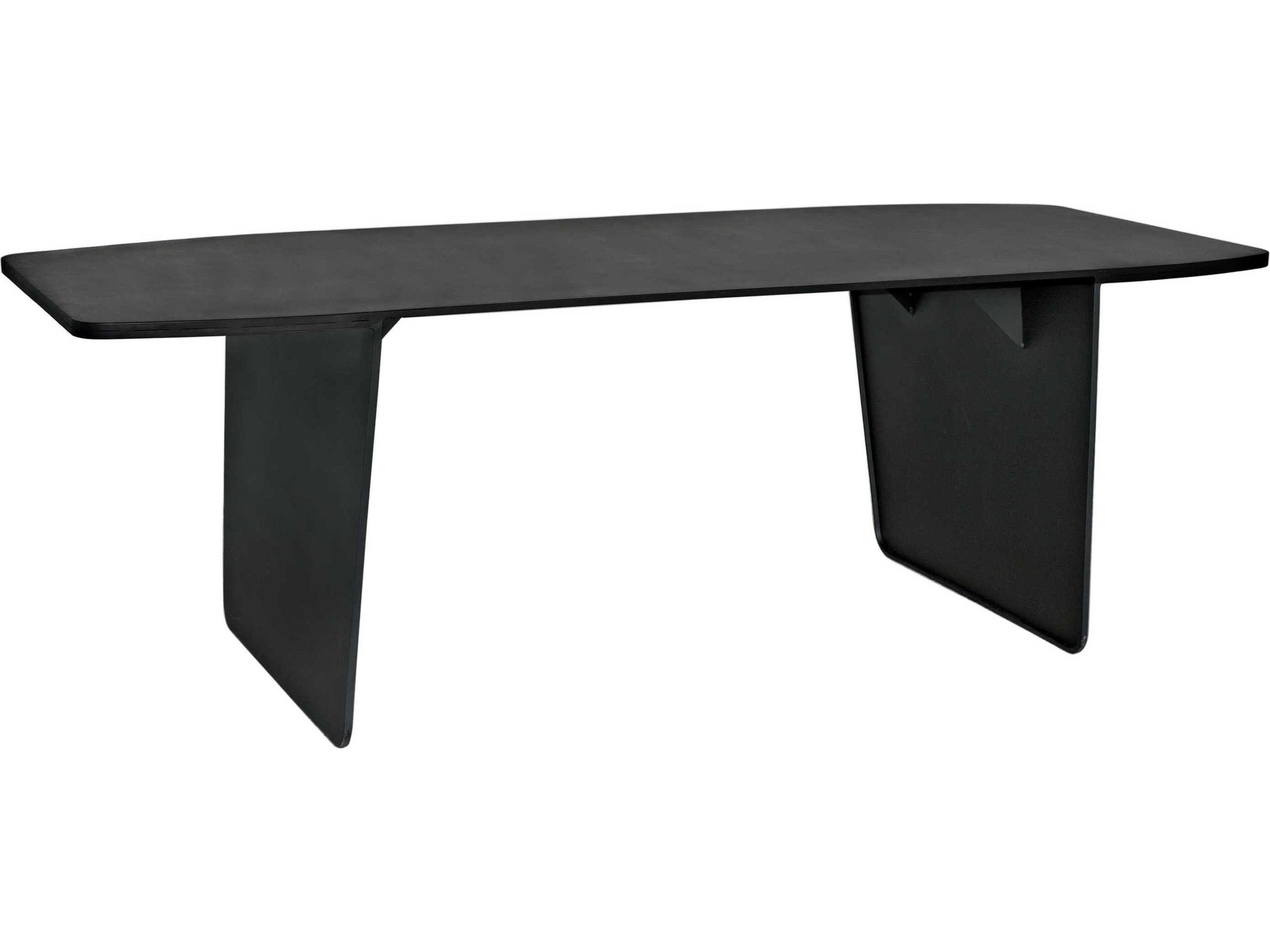 Noir Esprit Rectangular Steel Dining Table