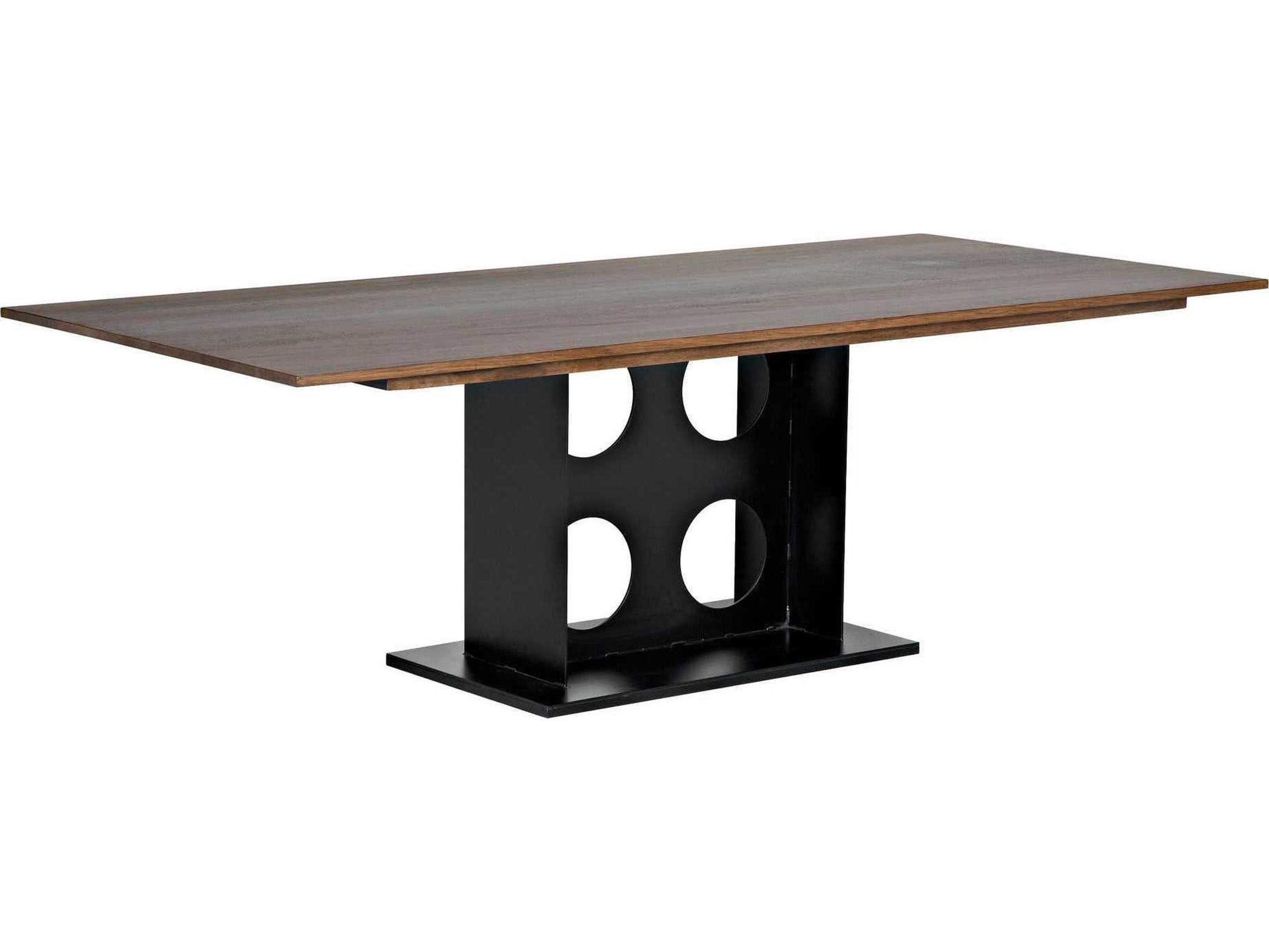 Noir Rectangular Wood Dark Walnut Dining Table